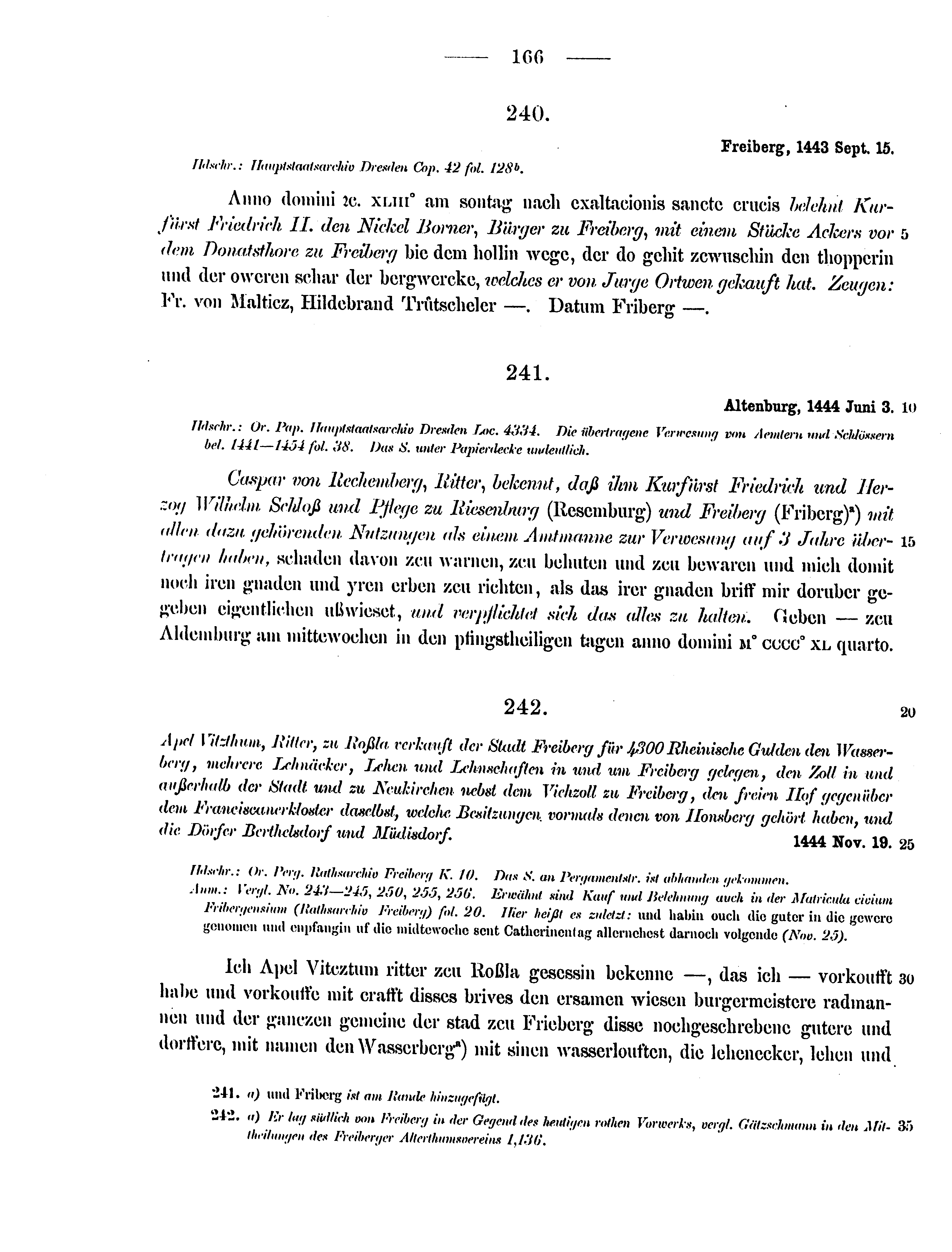 Historische Urkunde Seite 166 aus Band cds2_12