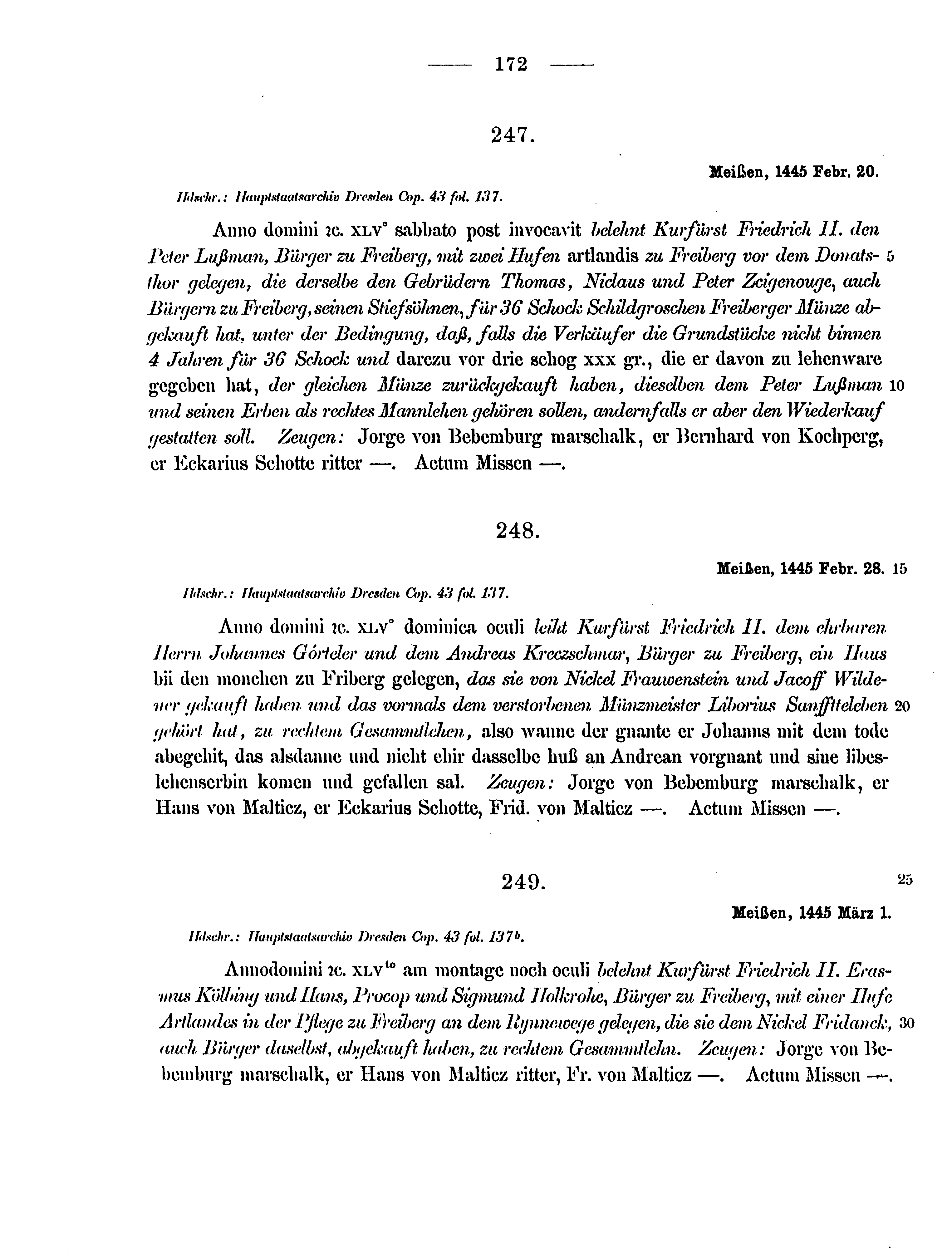 Historische Urkunde Seite 172 aus Band cds2_12