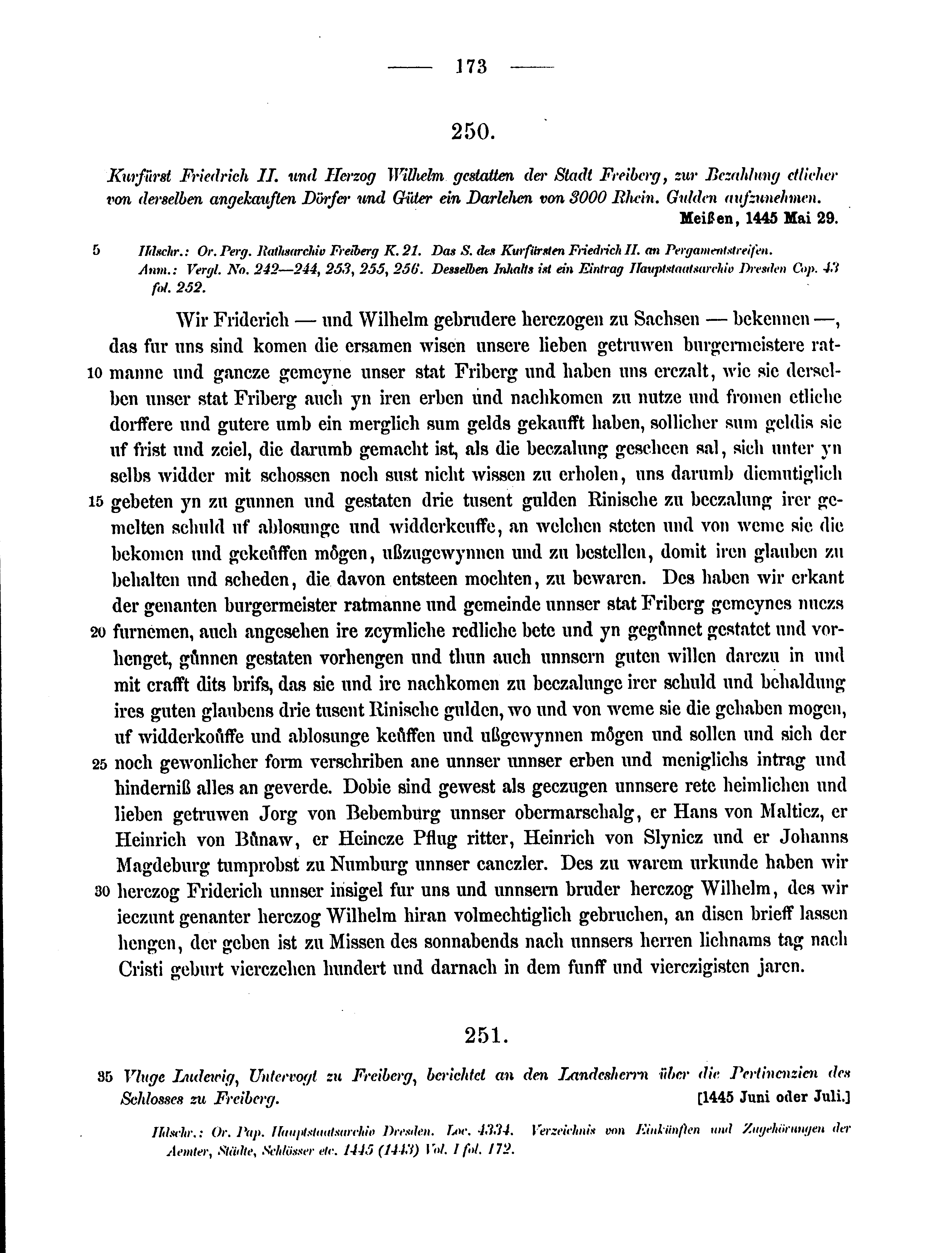 Historische Urkunde Seite 173 aus Band cds2_12