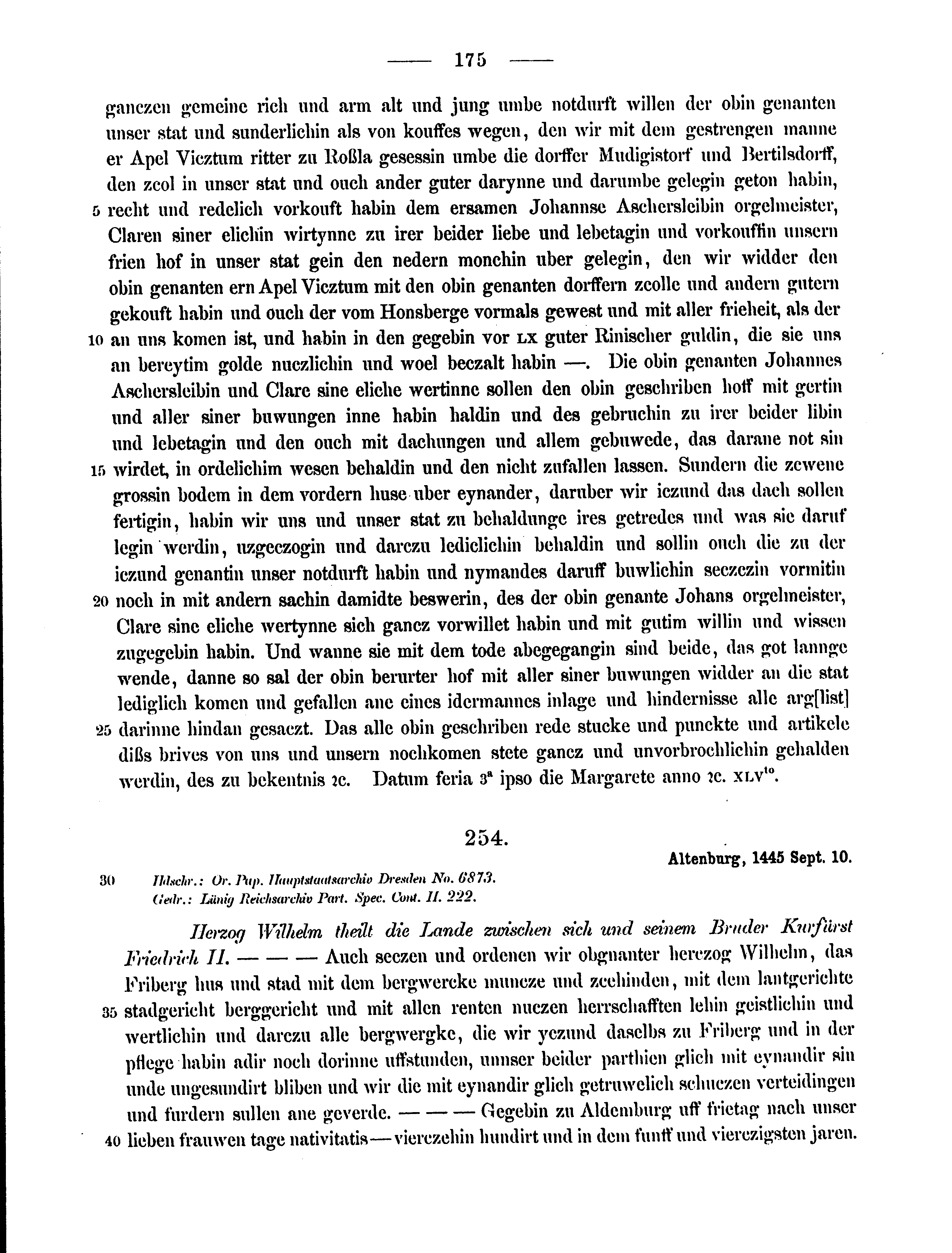 Historische Urkunde Seite 175 aus Band cds2_12