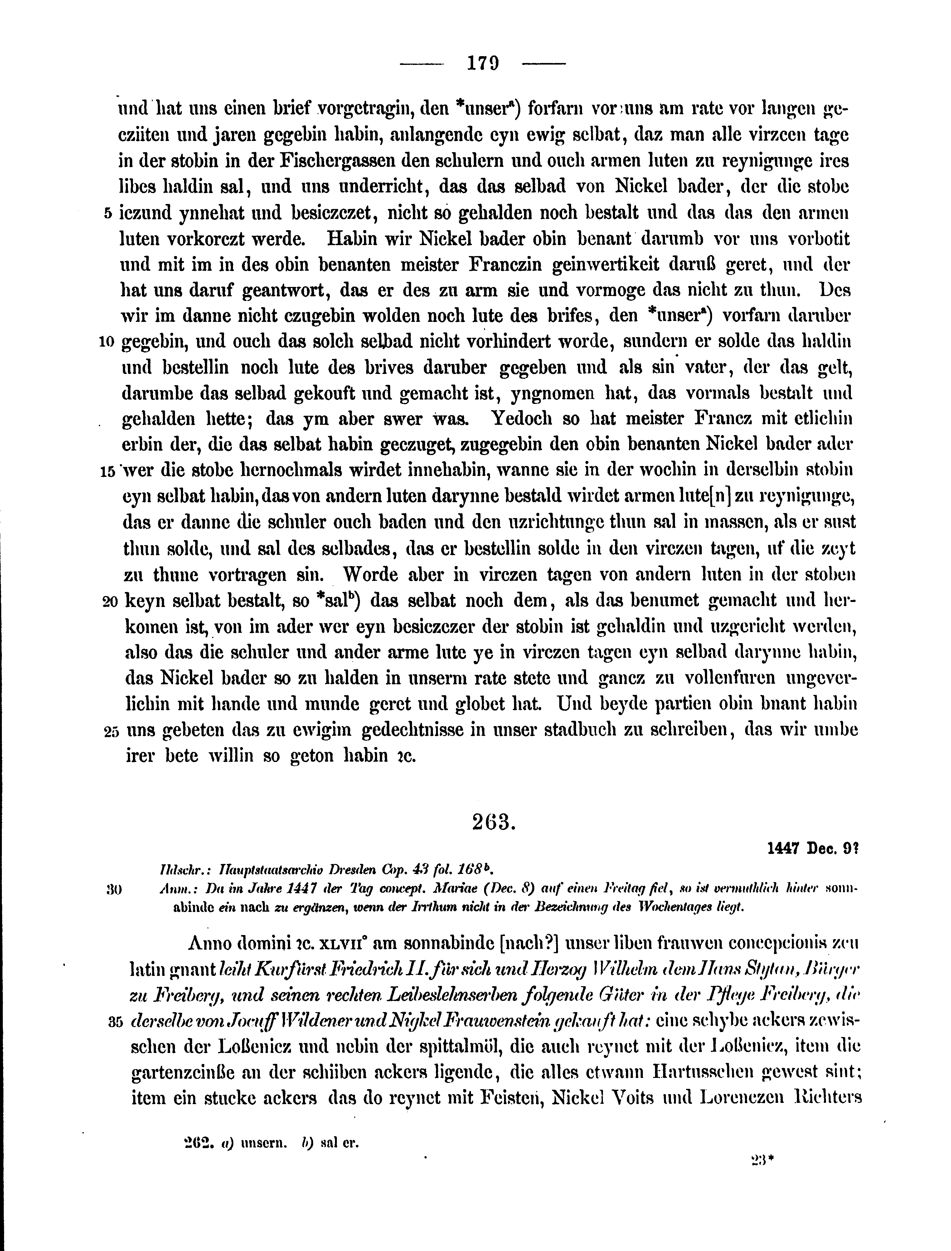 Historische Urkunde Seite 179 aus Band cds2_12