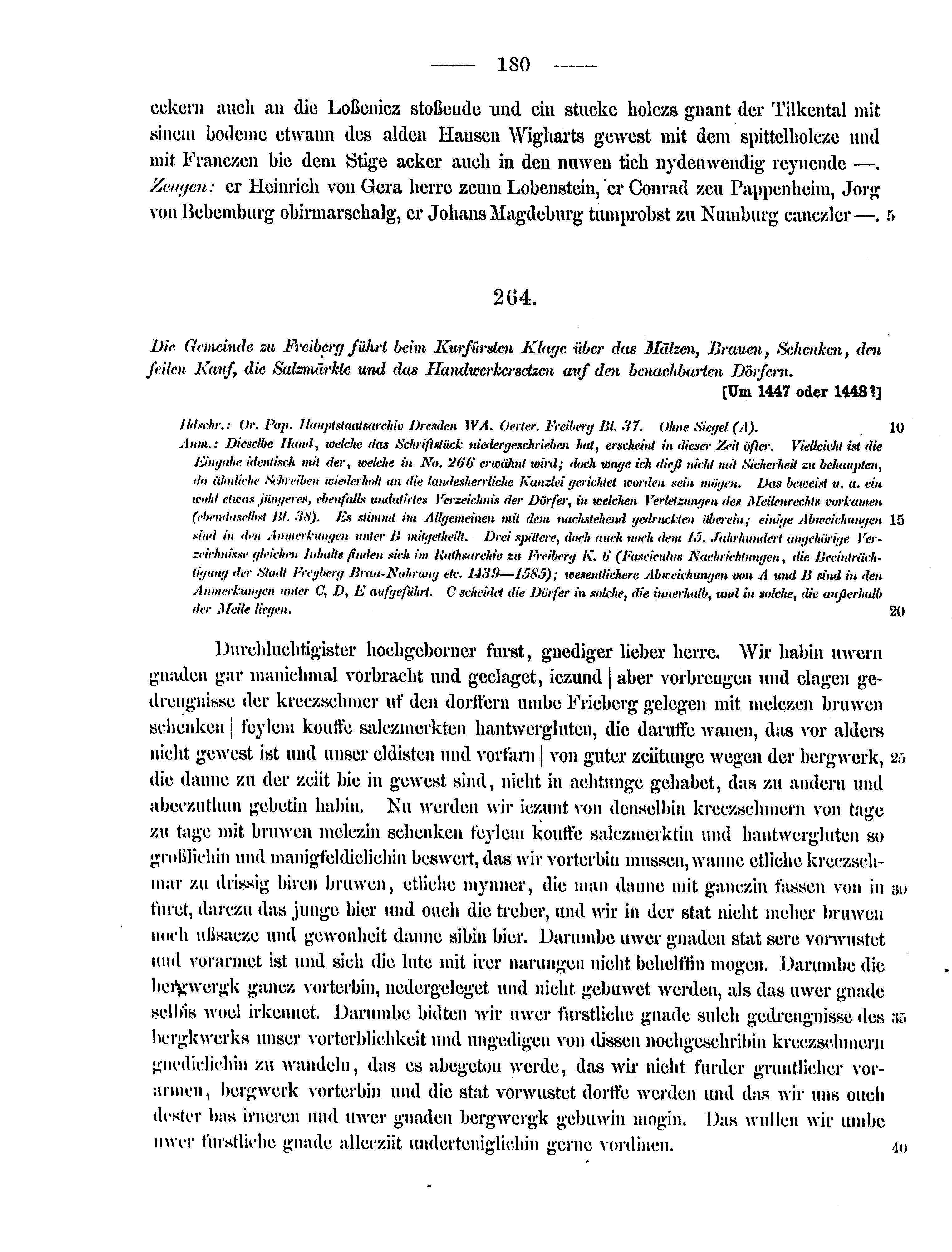Historische Urkunde Seite 180 aus Band cds2_12