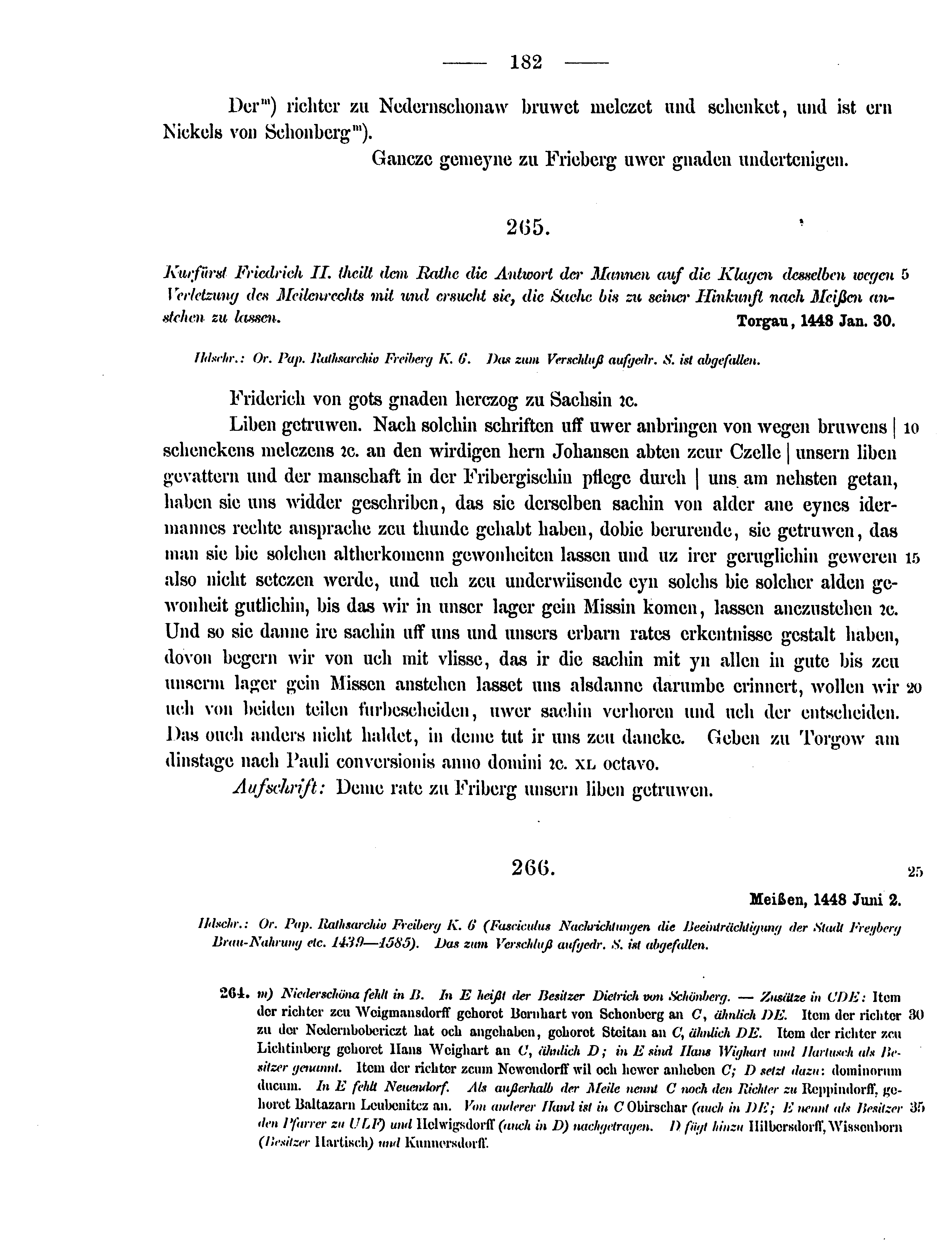 Historische Urkunde Seite 182 aus Band cds2_12