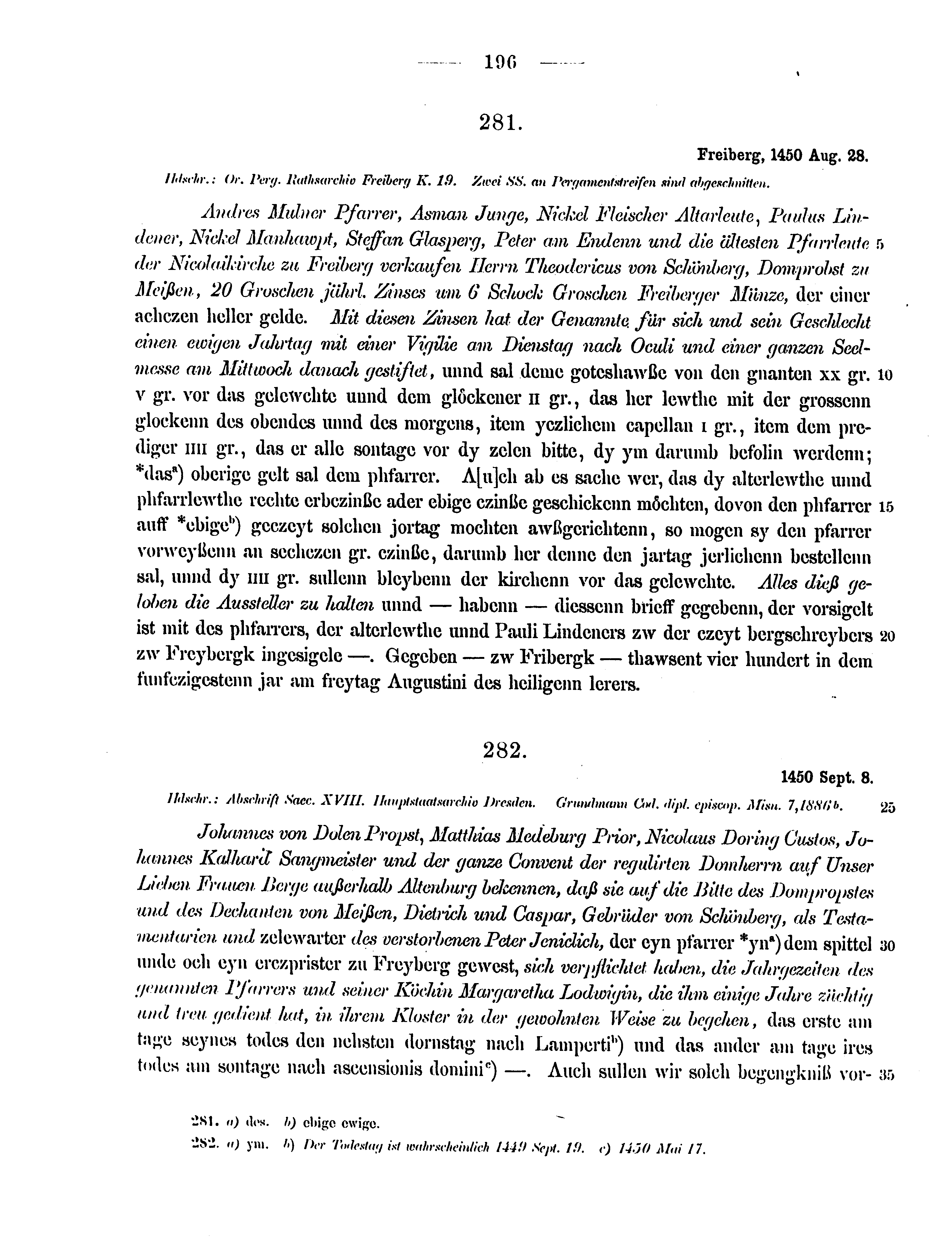 Historische Urkunde Seite 196 aus Band cds2_12