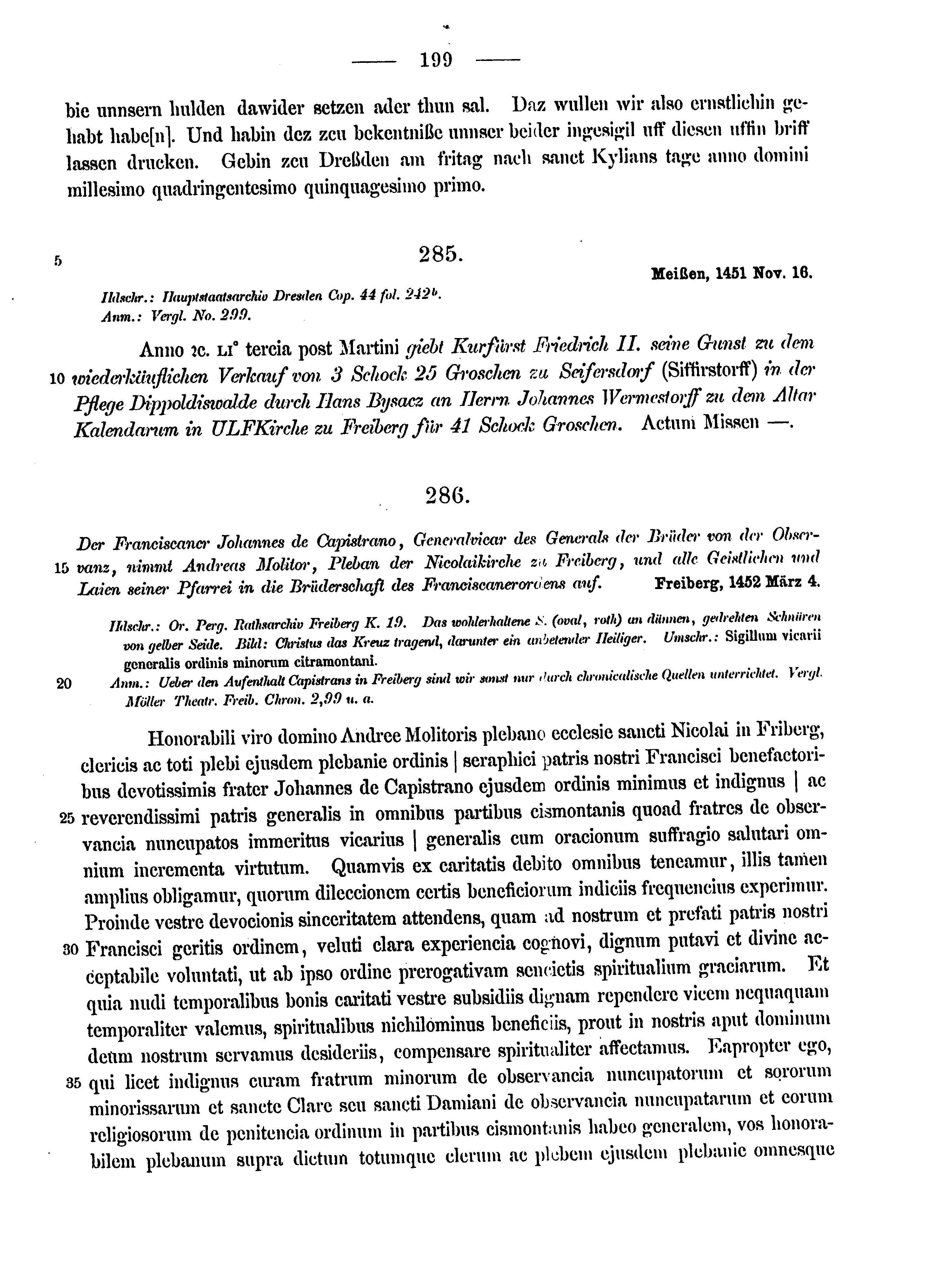 Historische Urkunde Seite 199 aus Band cds2_12