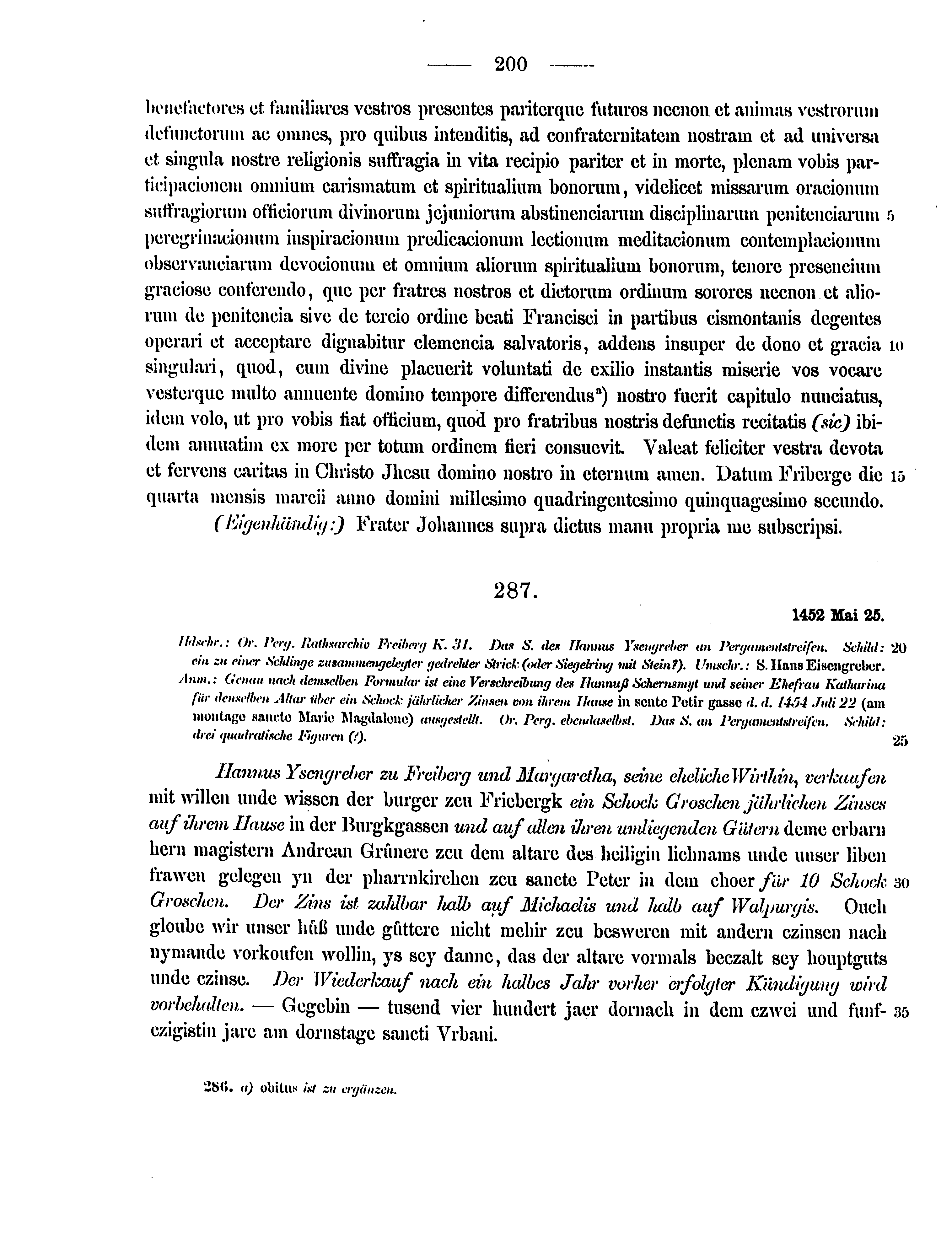 Historische Urkunde Seite 200 aus Band cds2_12