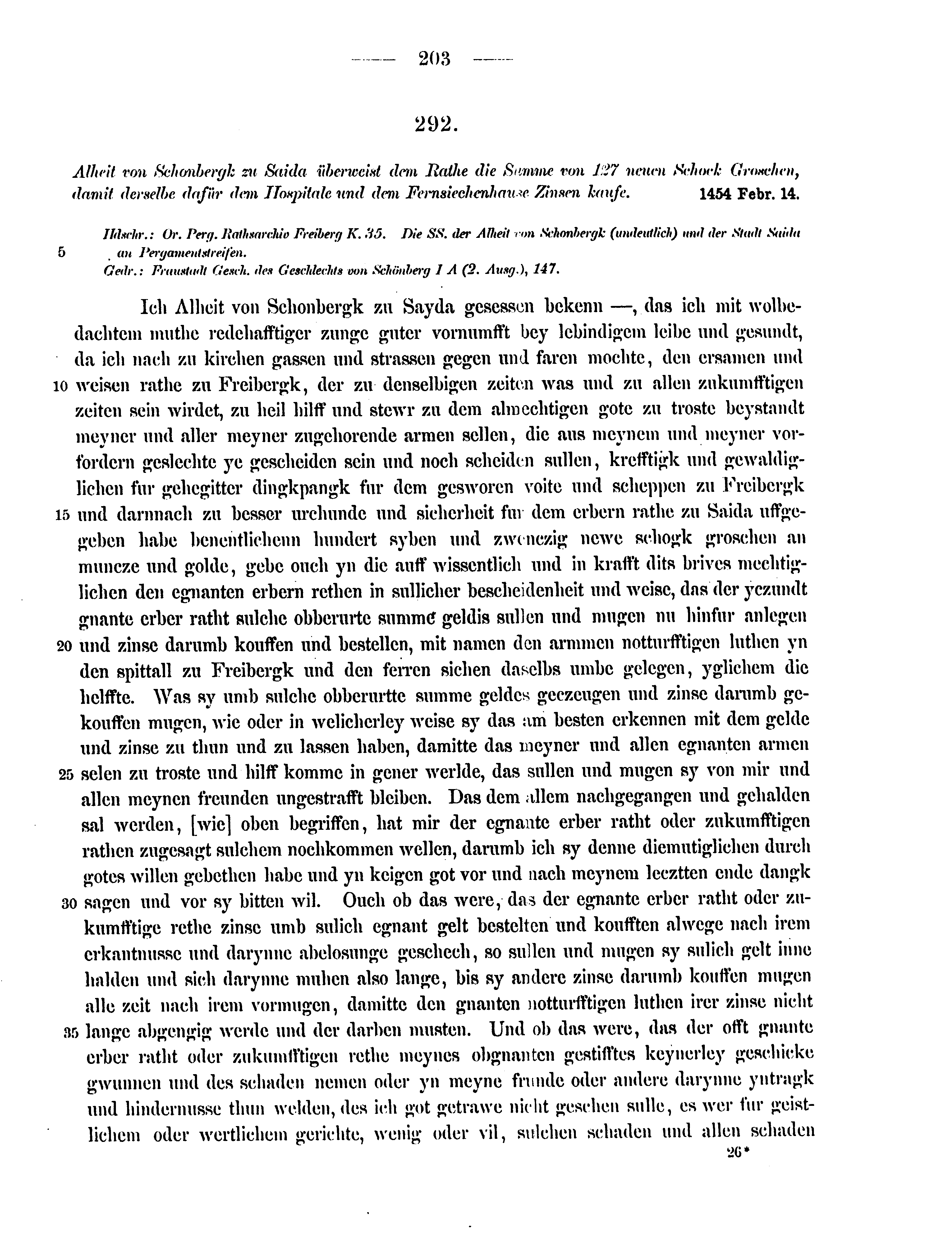 Historische Urkunde Seite 203 aus Band cds2_12