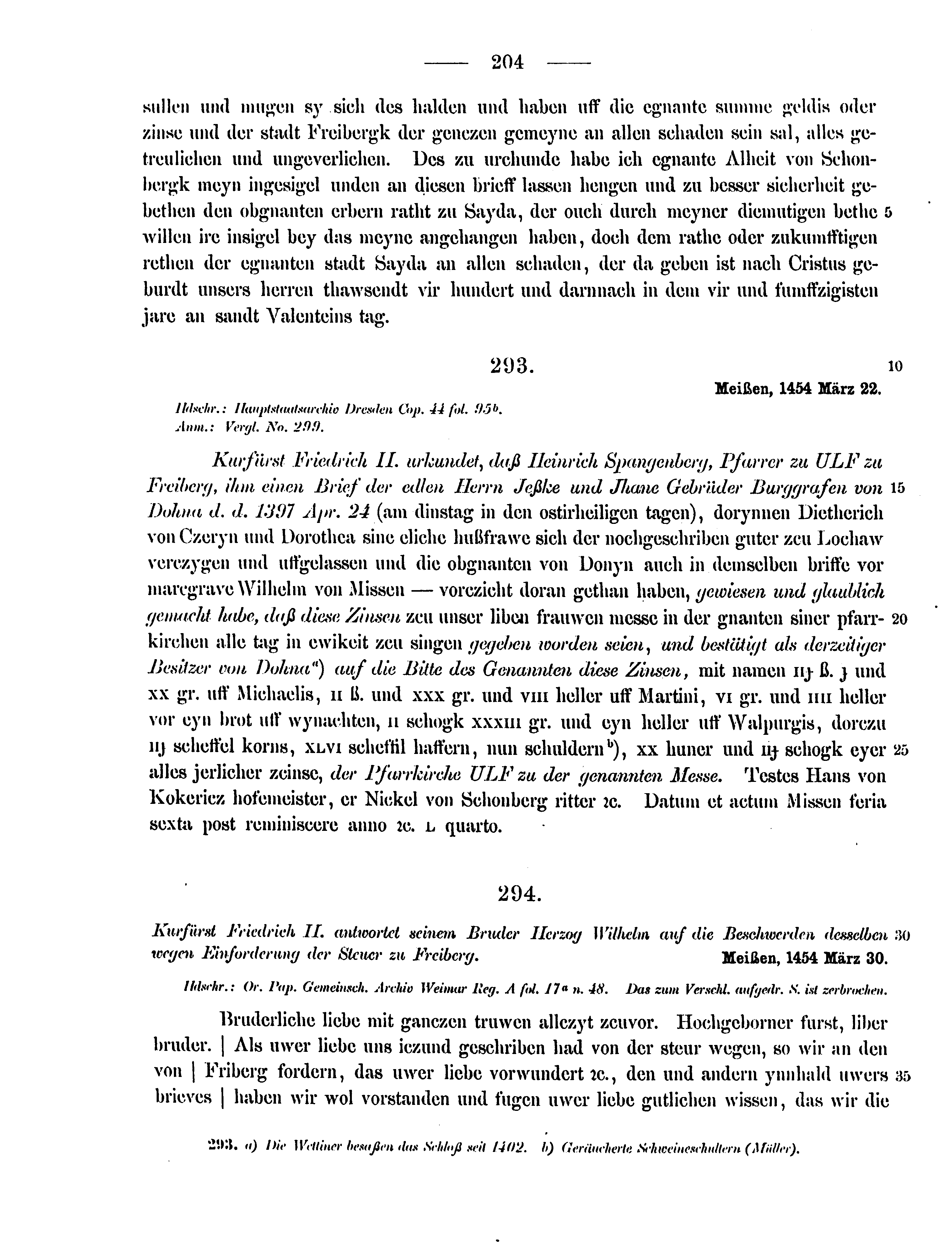 Historische Urkunde Seite 204 aus Band cds2_12