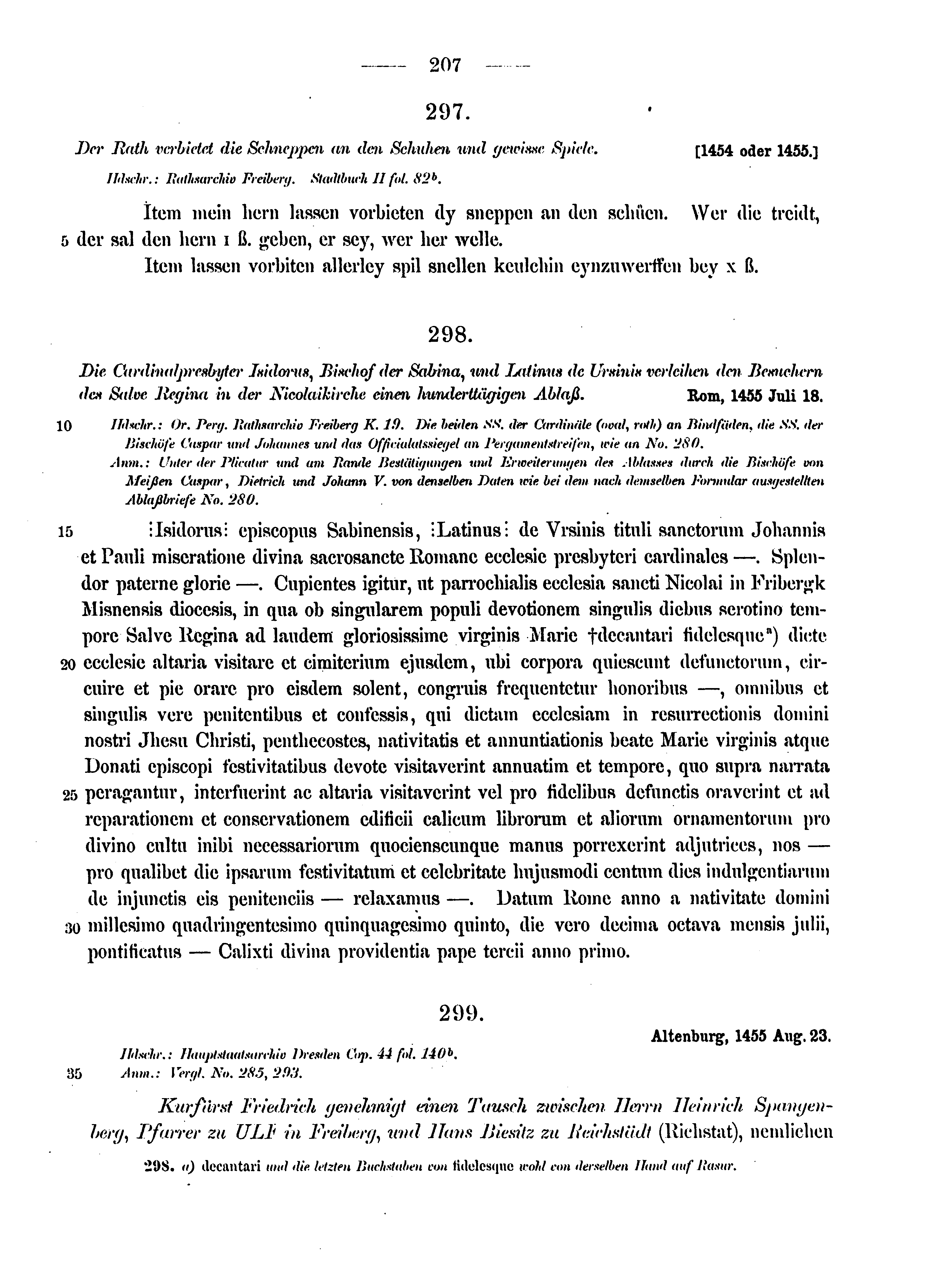 Historische Urkunde Seite 207 aus Band cds2_12