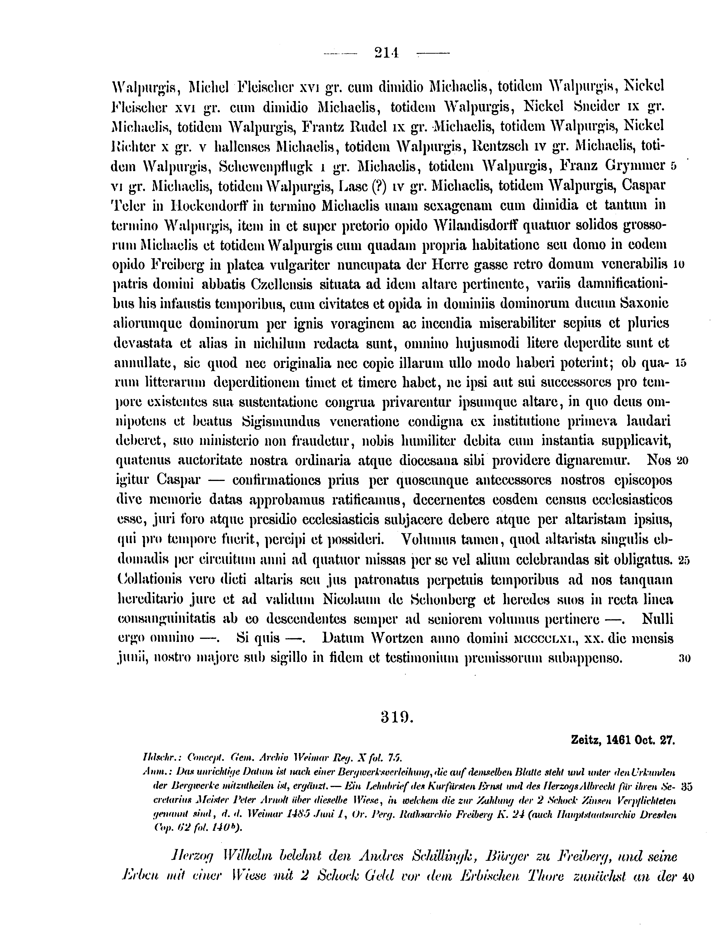 Historische Urkunde Seite 214 aus Band cds2_12