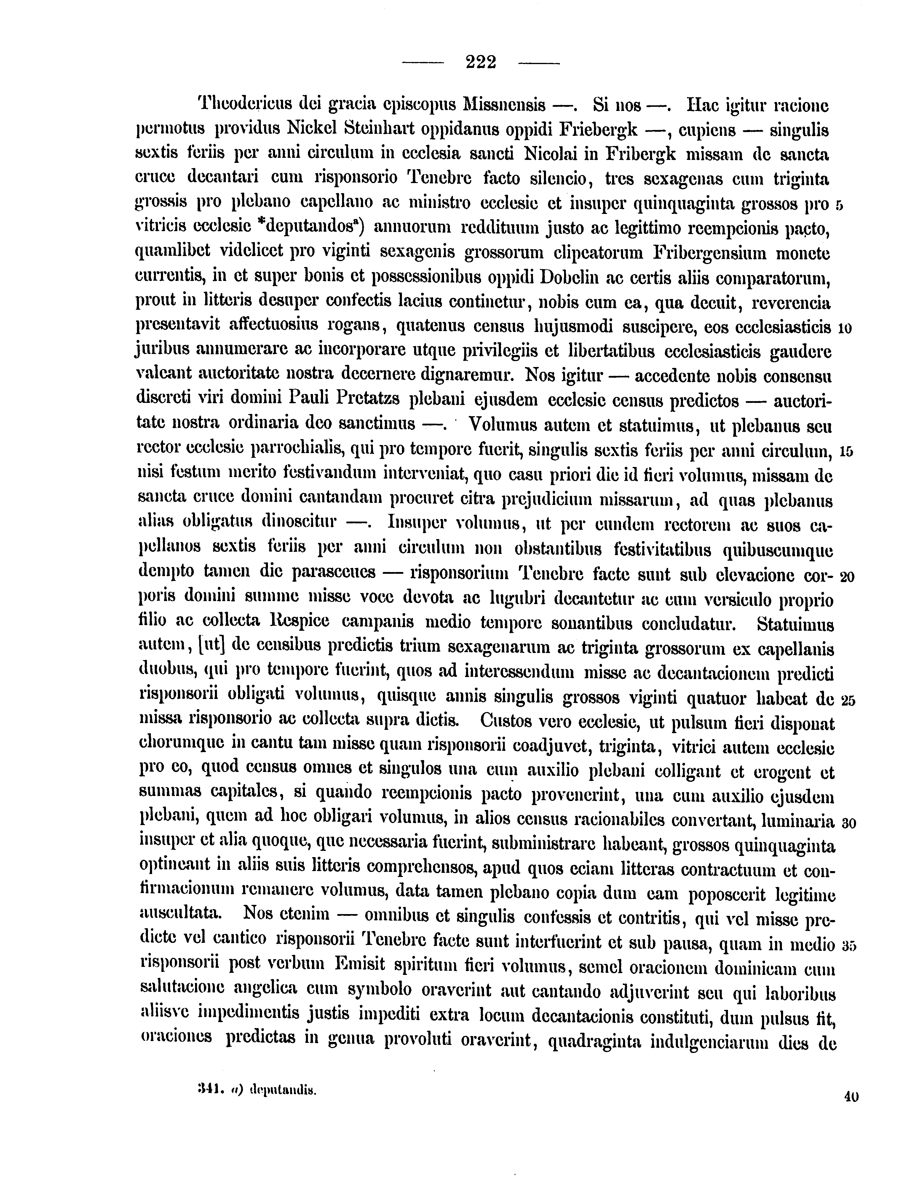 Historische Urkunde Seite 222 aus Band cds2_12