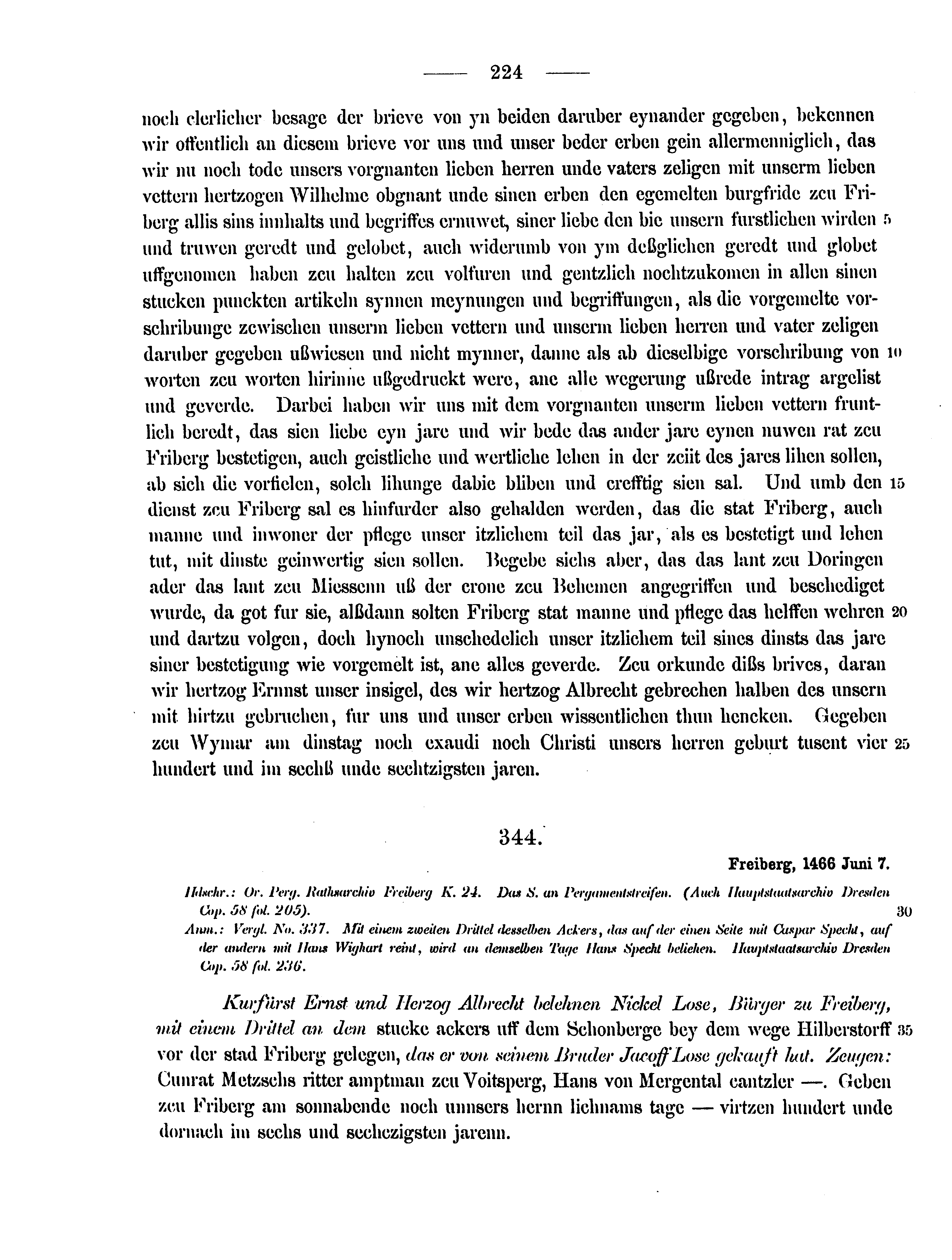 Historische Urkunde Seite 224 aus Band cds2_12