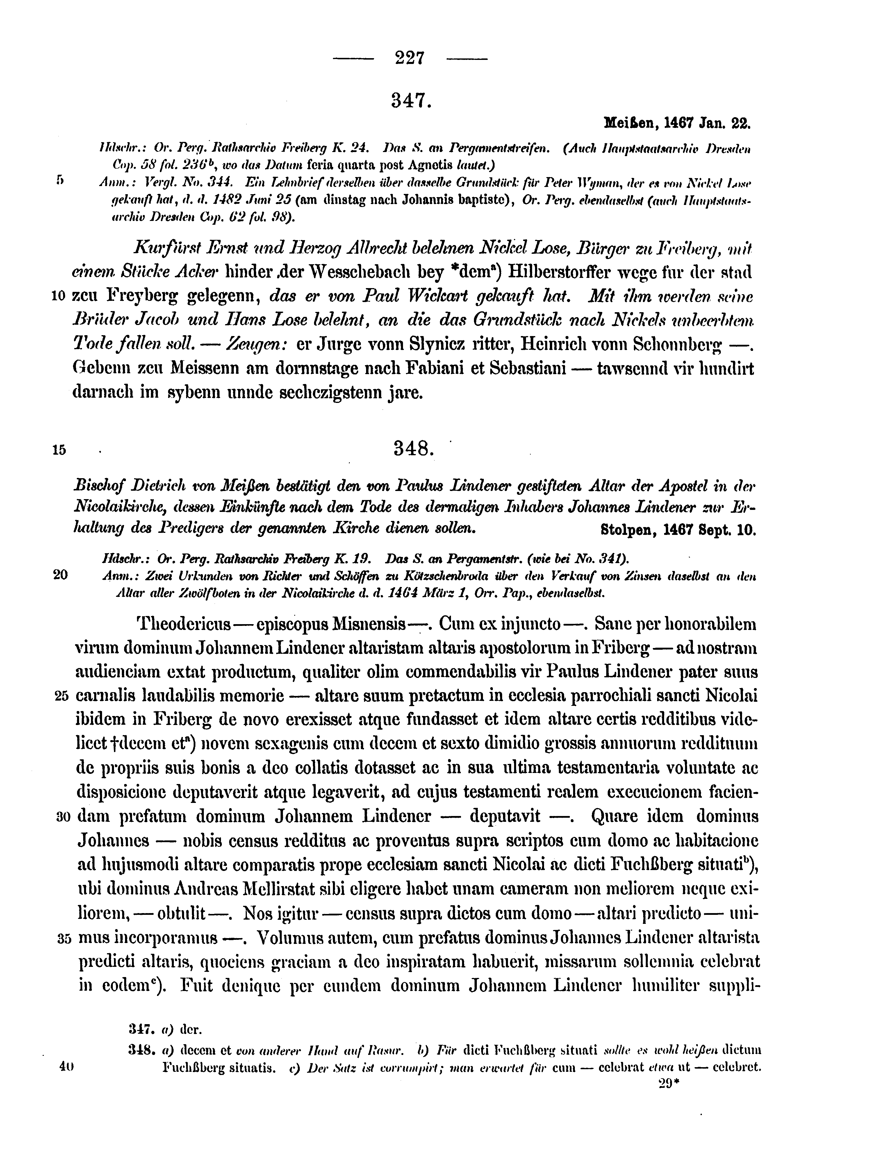 Historische Urkunde Seite 227 aus Band cds2_12