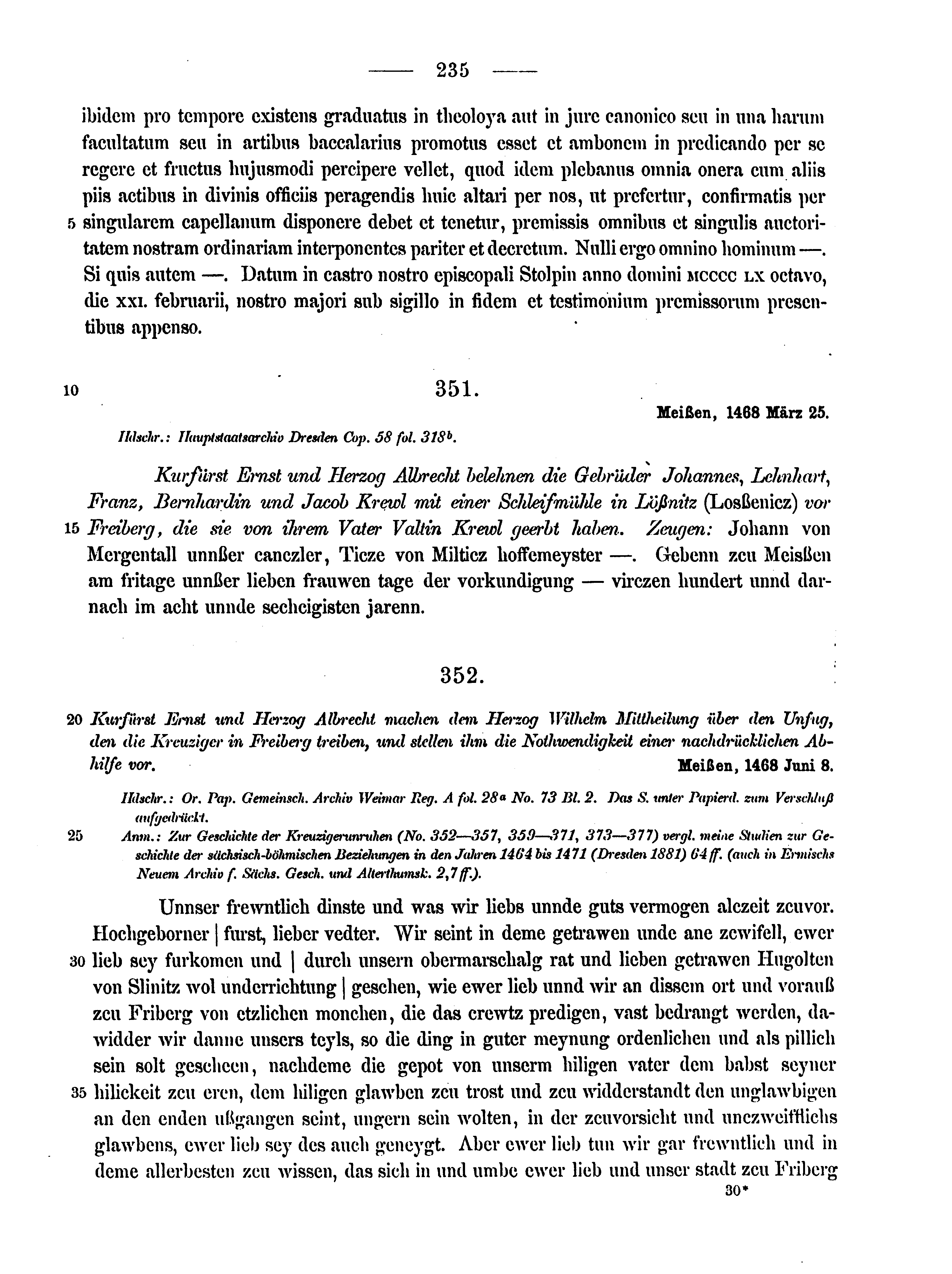 Historische Urkunde Seite 235 aus Band cds2_12