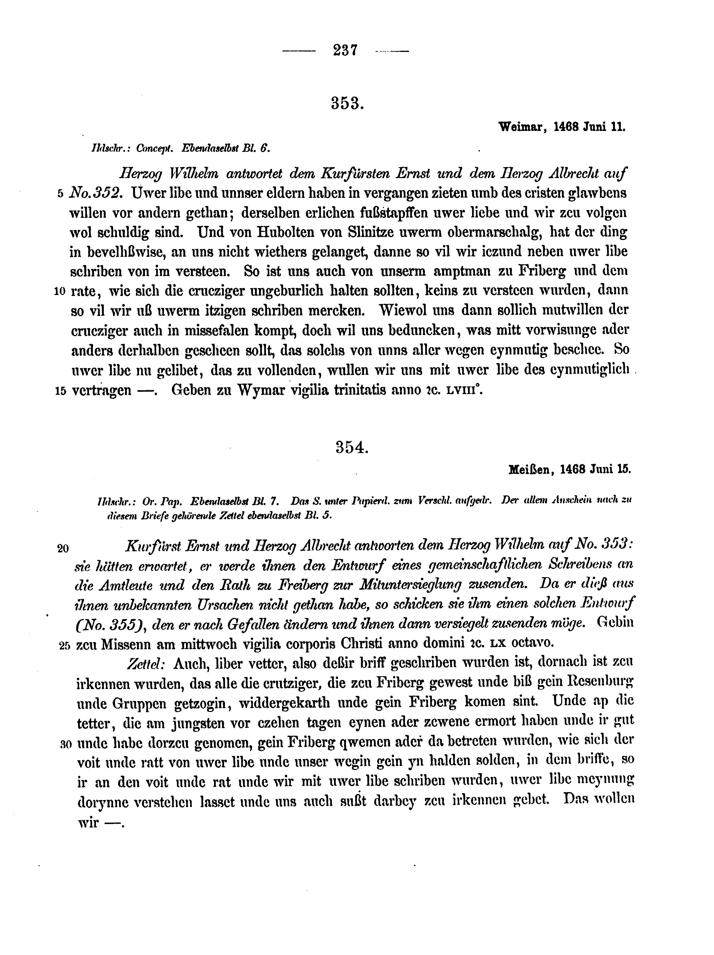 Historische Urkunde Seite 237 aus Band cds2_12