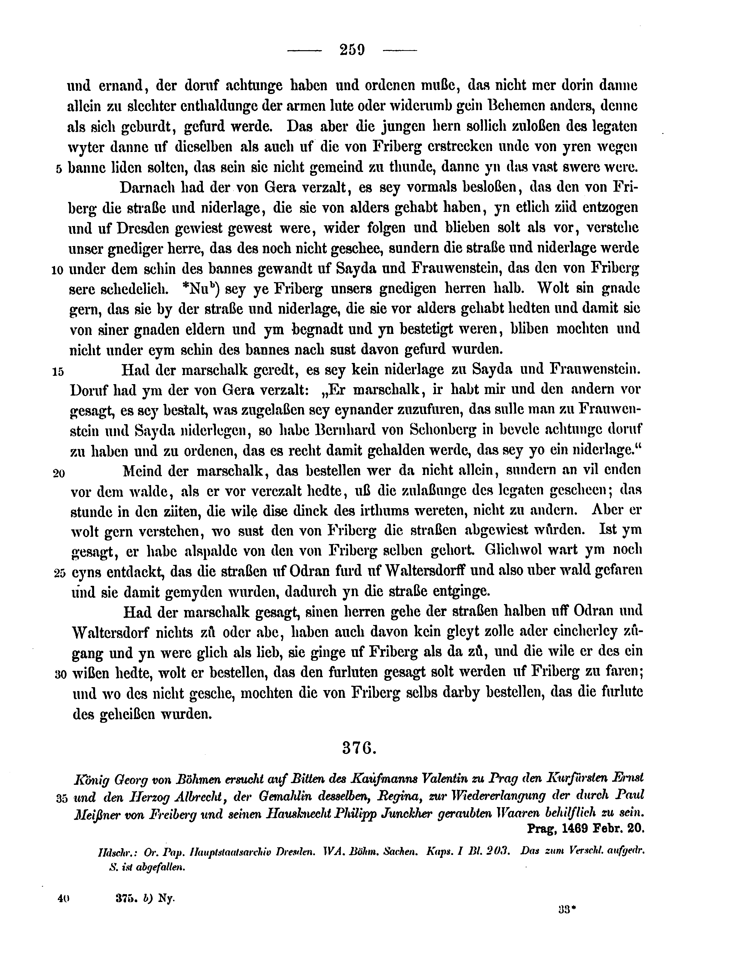 Historische Urkunde Seite 259 aus Band cds2_12