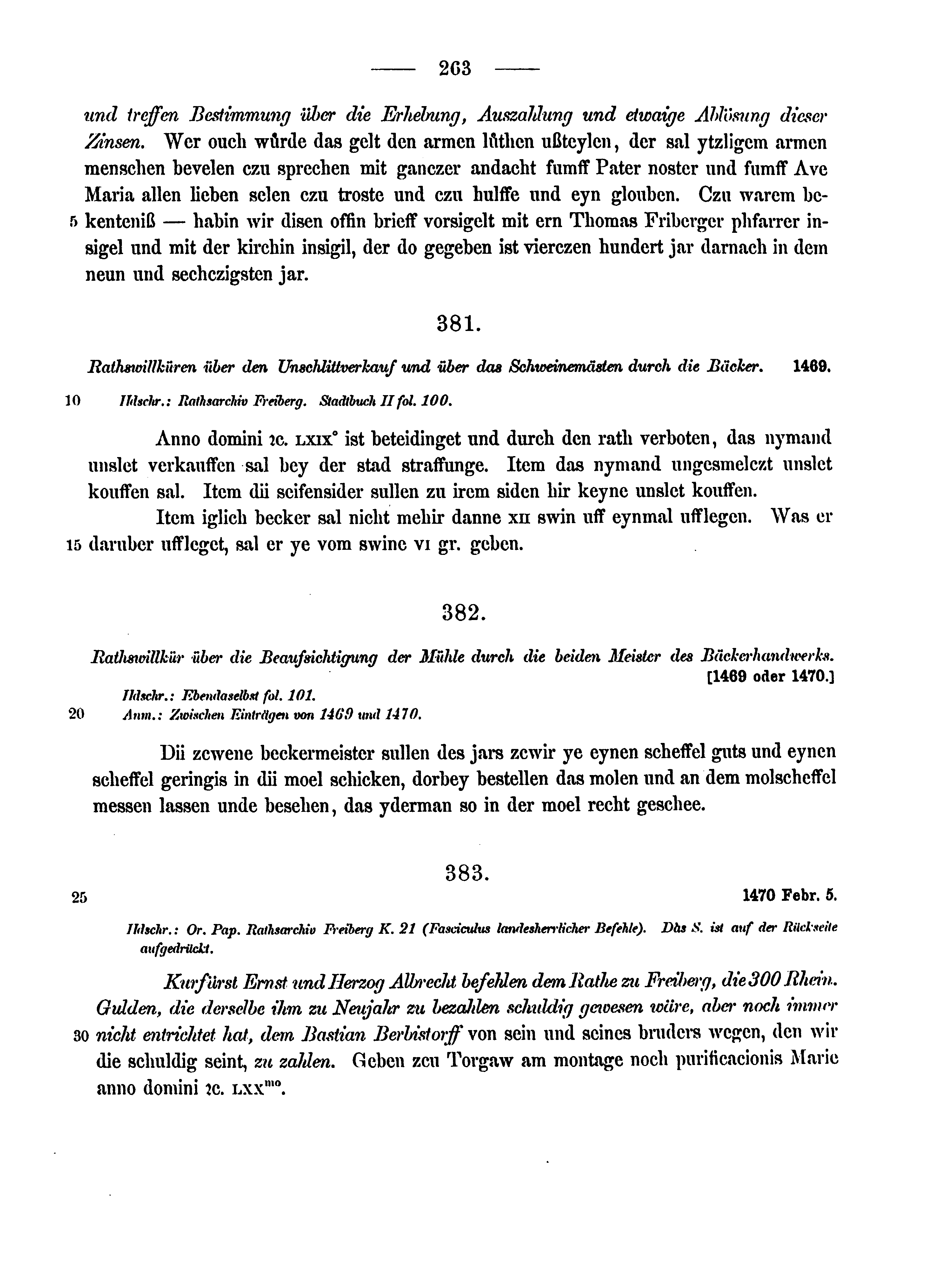 Historische Urkunde Seite 263 aus Band cds2_12