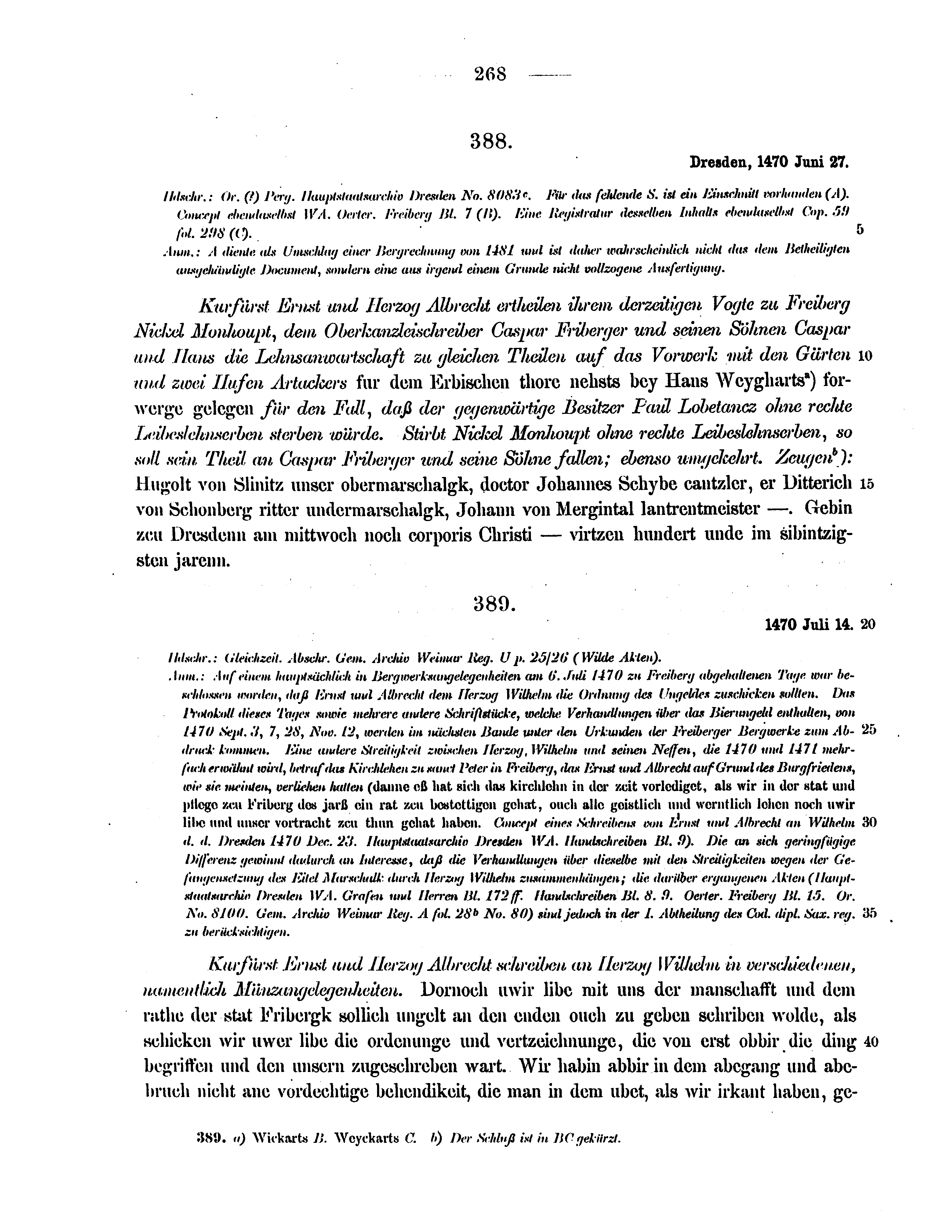 Historische Urkunde Seite 268 aus Band cds2_12