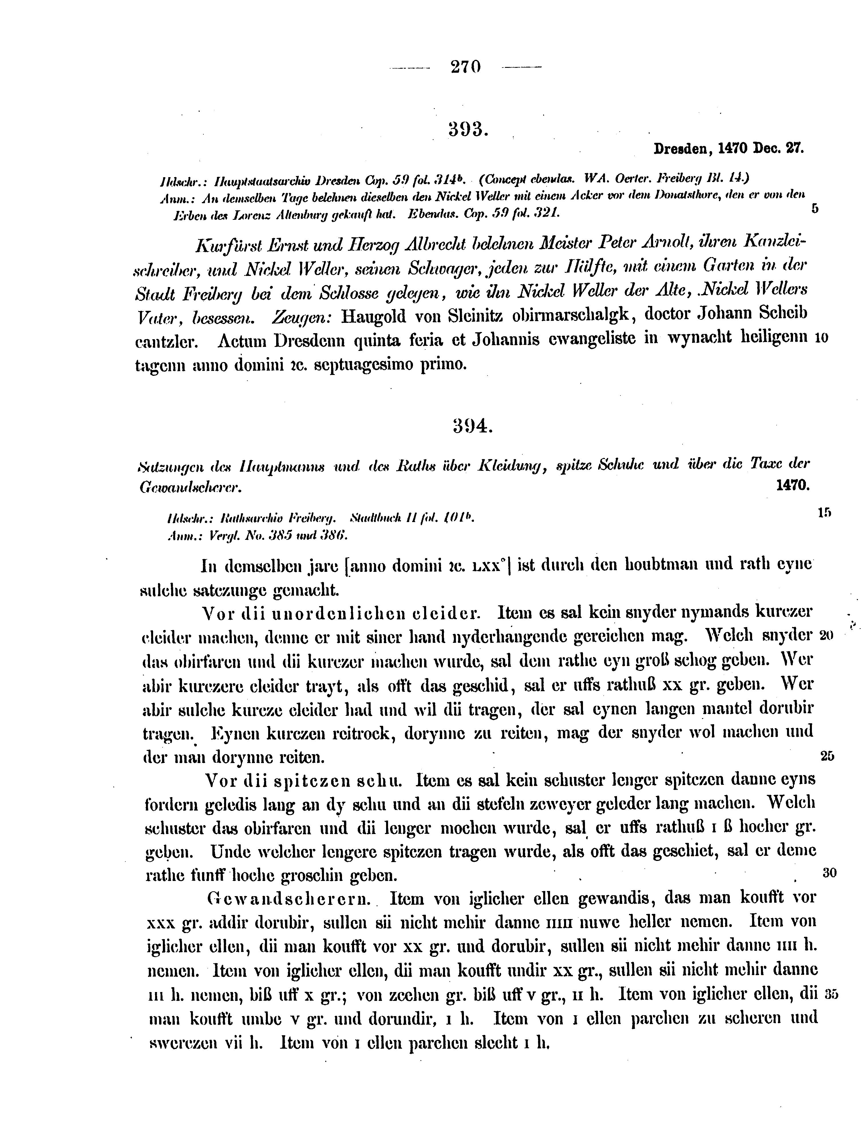 Historische Urkunde Seite 270 aus Band cds2_12