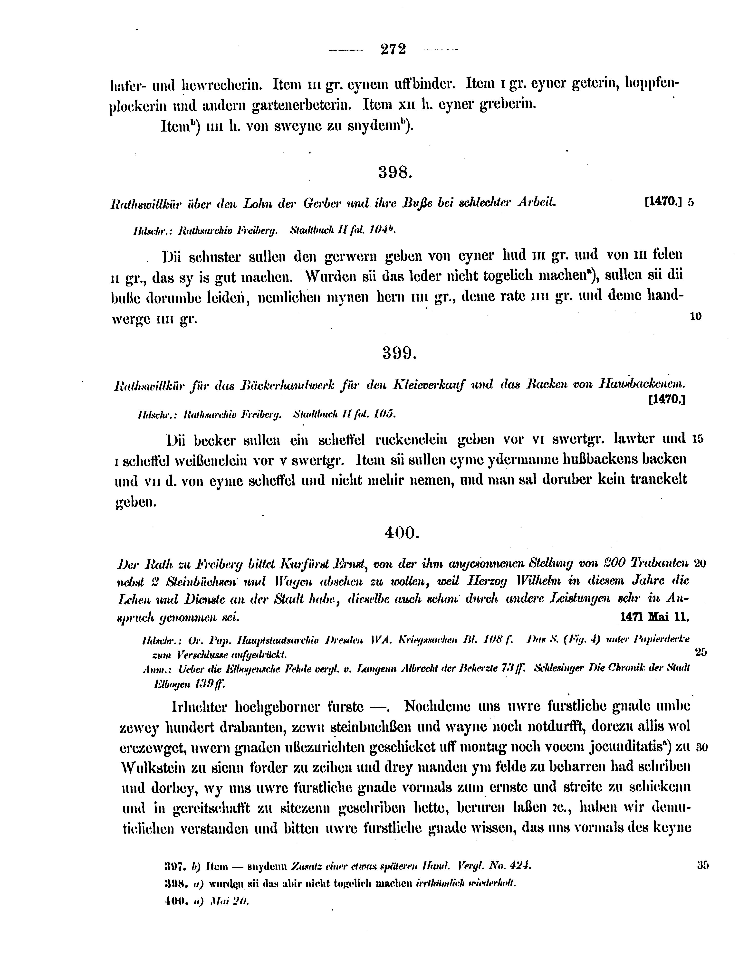 Historische Urkunde Seite 272 aus Band cds2_12