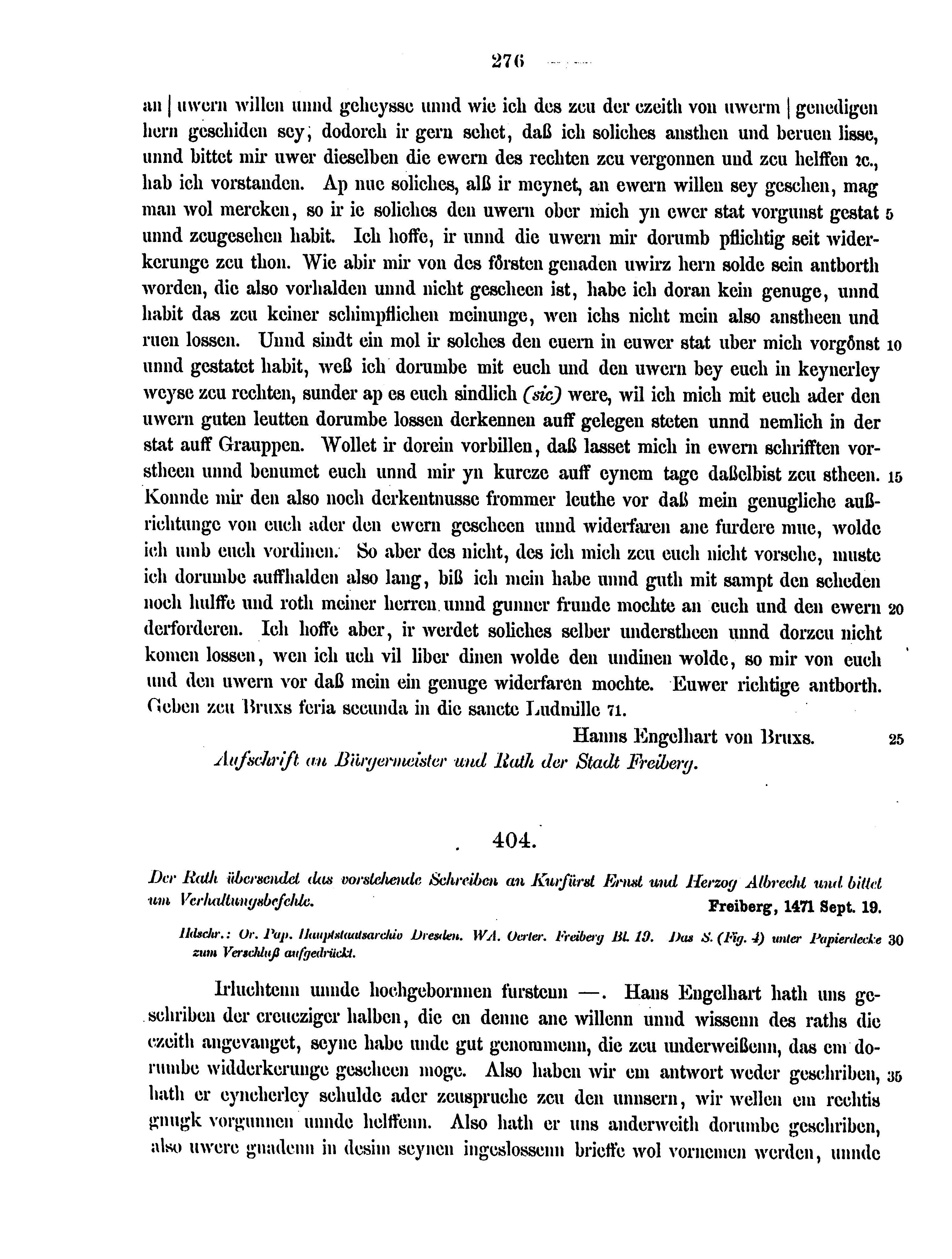 Historische Urkunde Seite 276 aus Band cds2_12