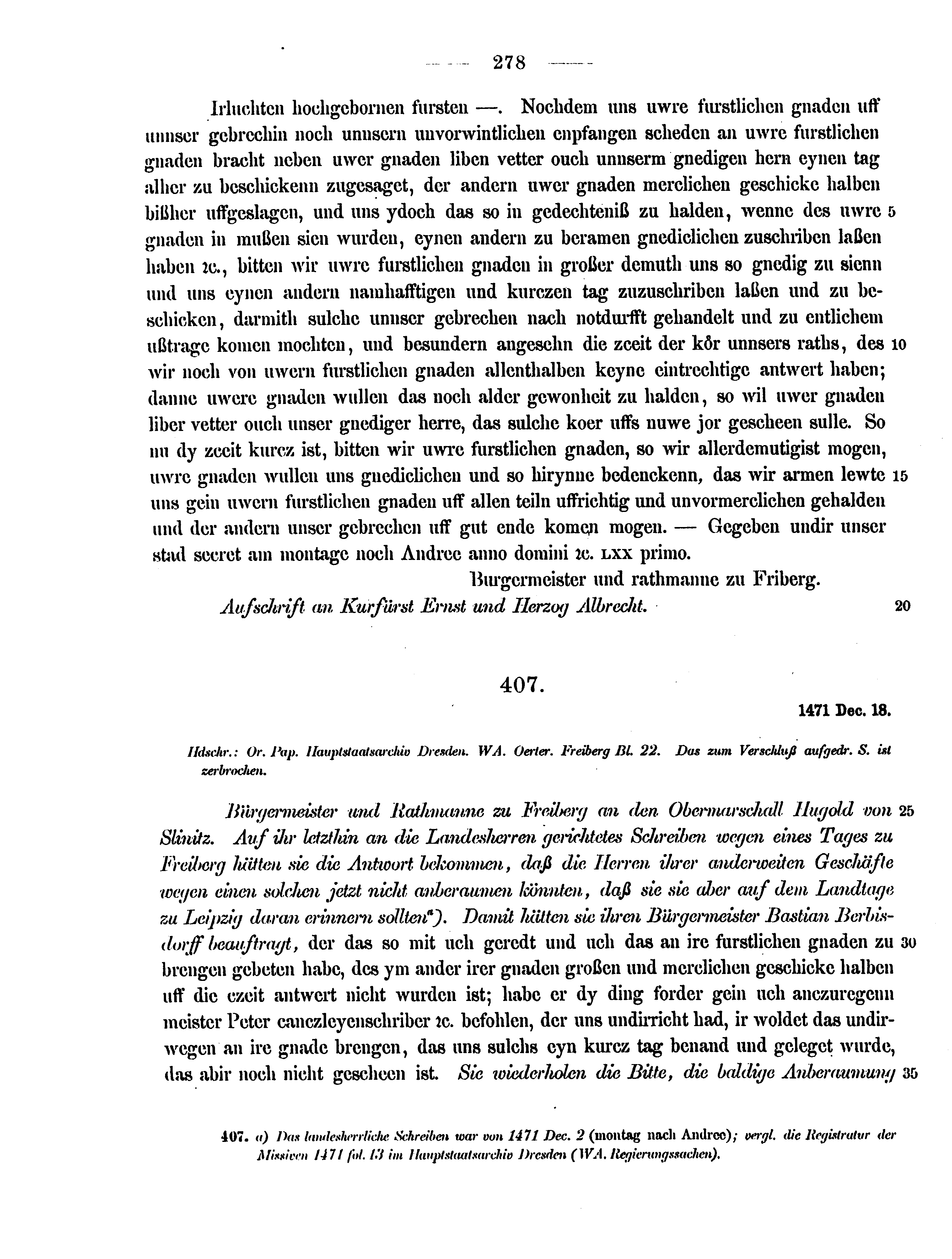 Historische Urkunde Seite 278 aus Band cds2_12