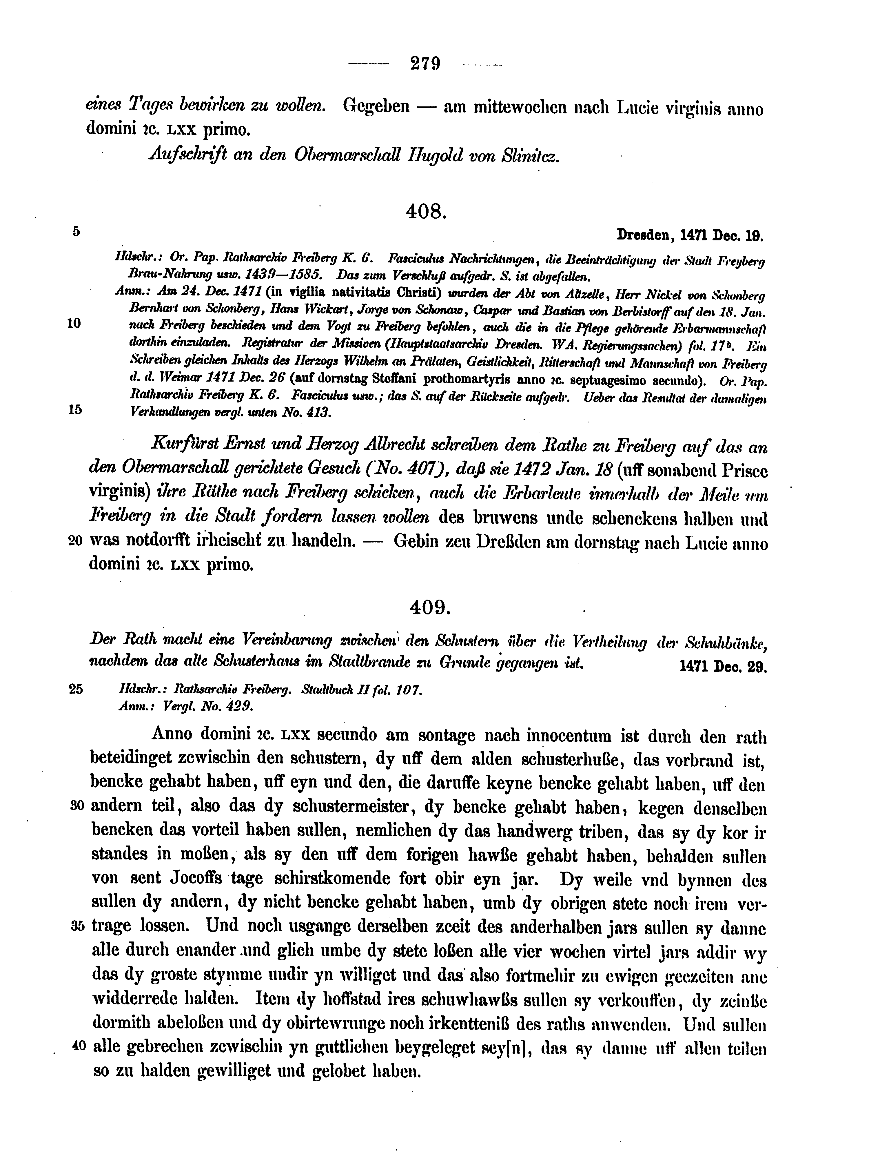 Historische Urkunde Seite 279 aus Band cds2_12