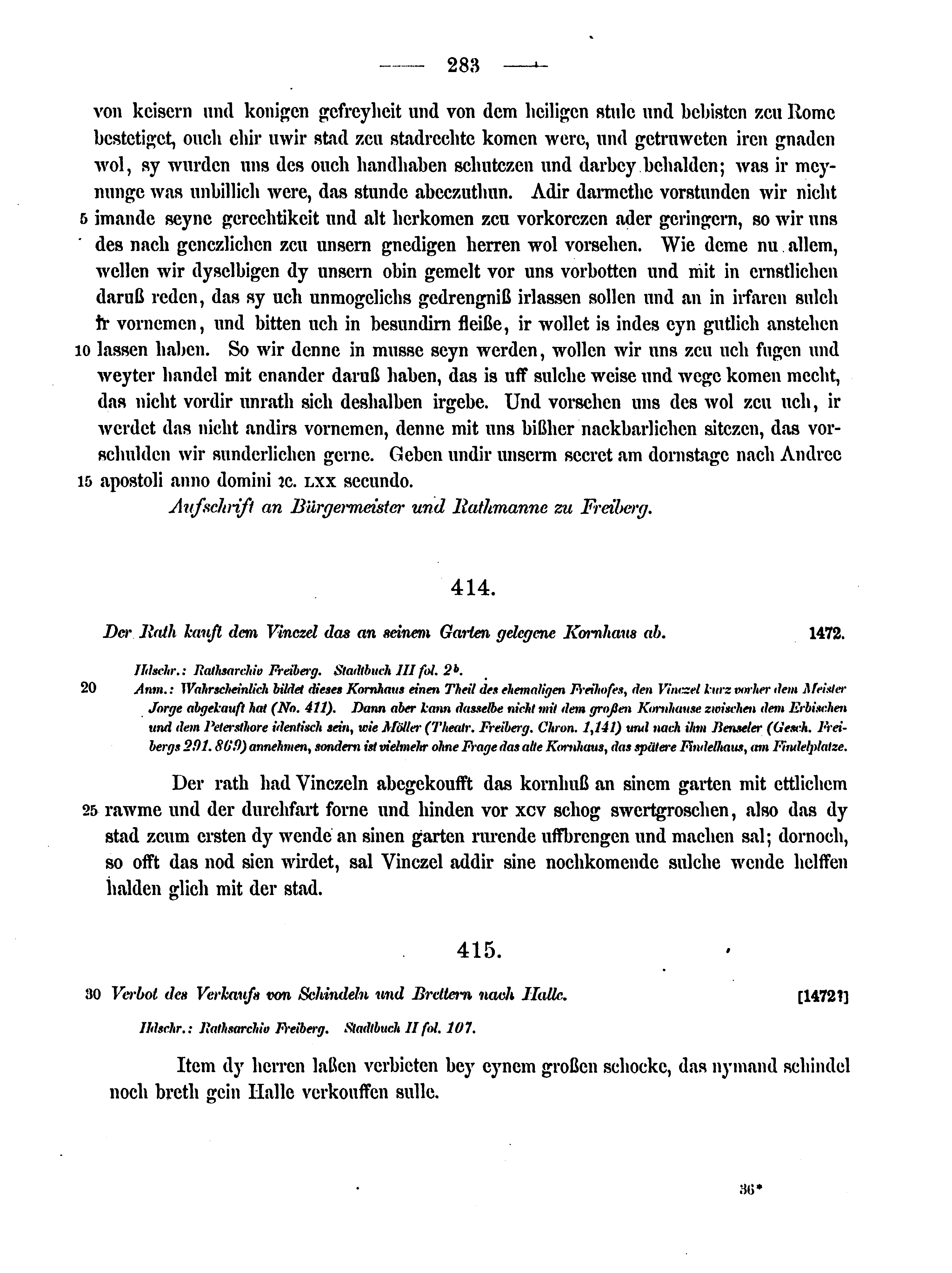 Historische Urkunde Seite 283 aus Band cds2_12