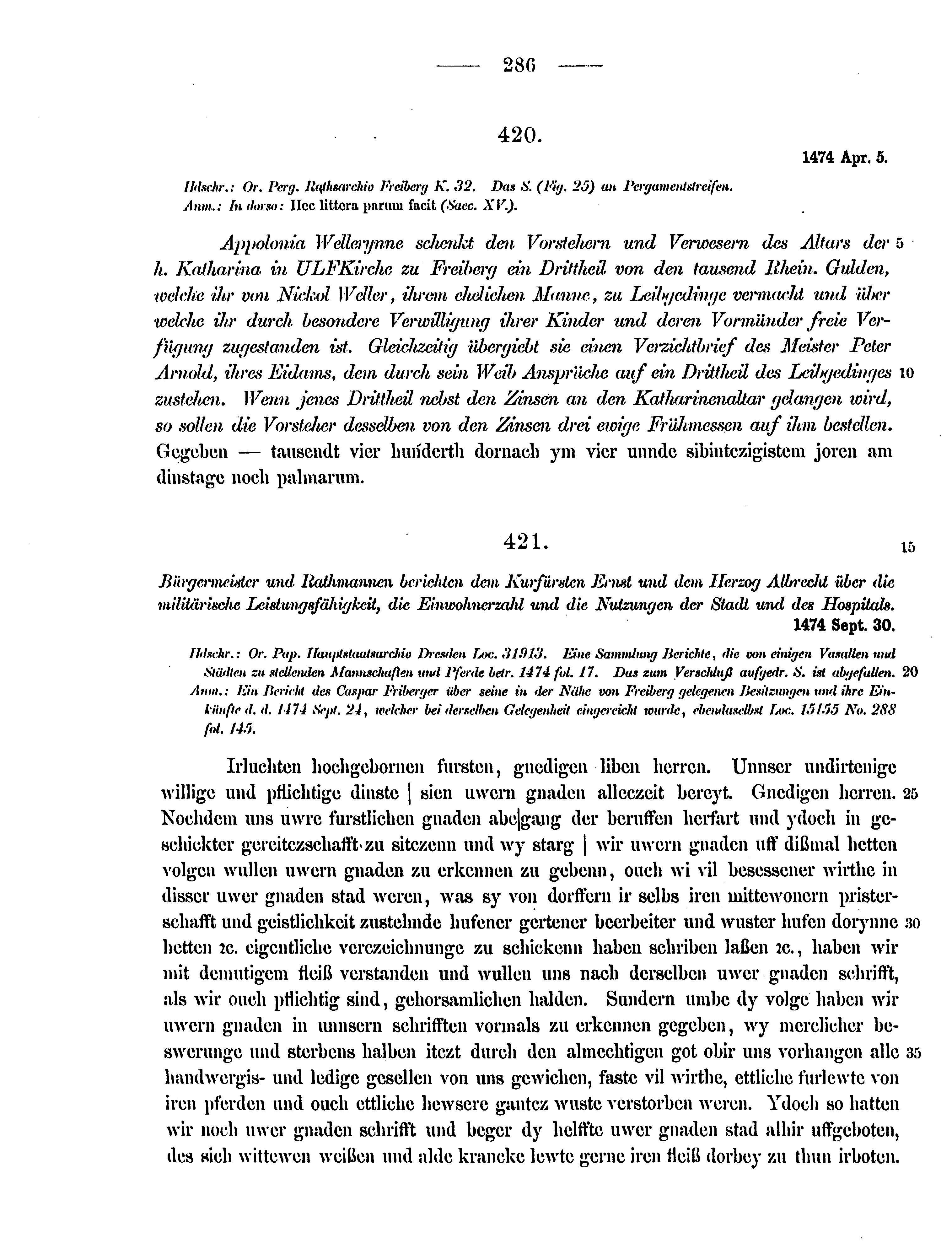 Historische Urkunde Seite 286 aus Band cds2_12