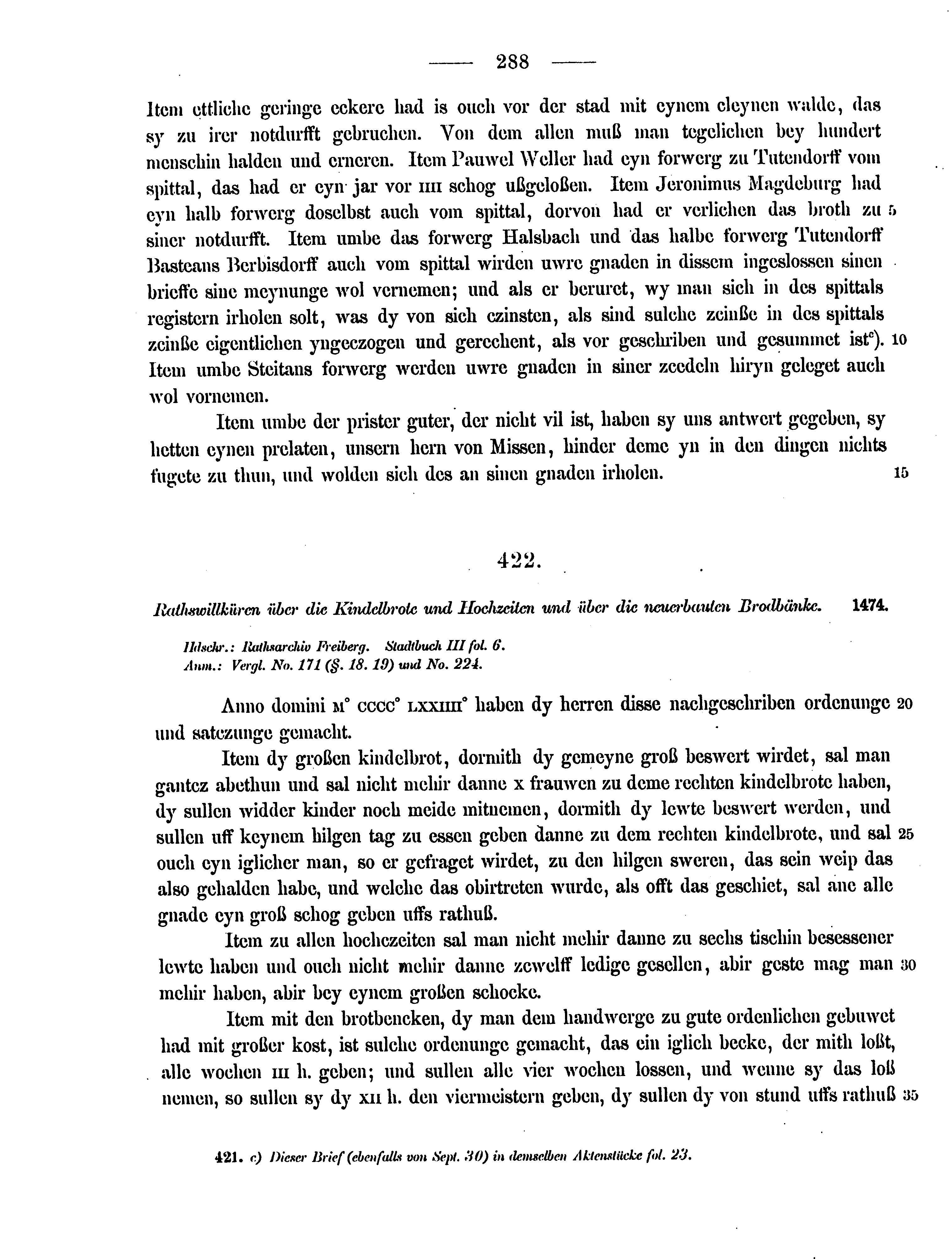 Historische Urkunde Seite 288 aus Band cds2_12