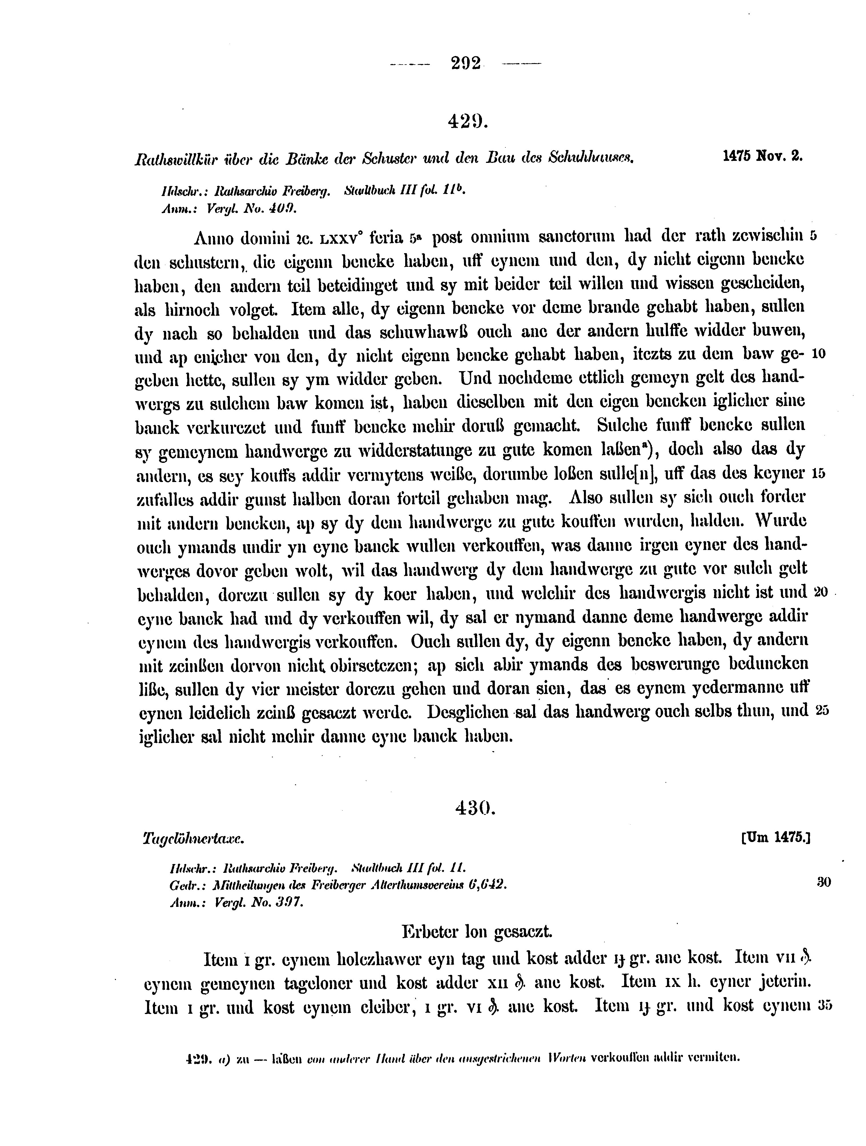 Historische Urkunde Seite 292 aus Band cds2_12