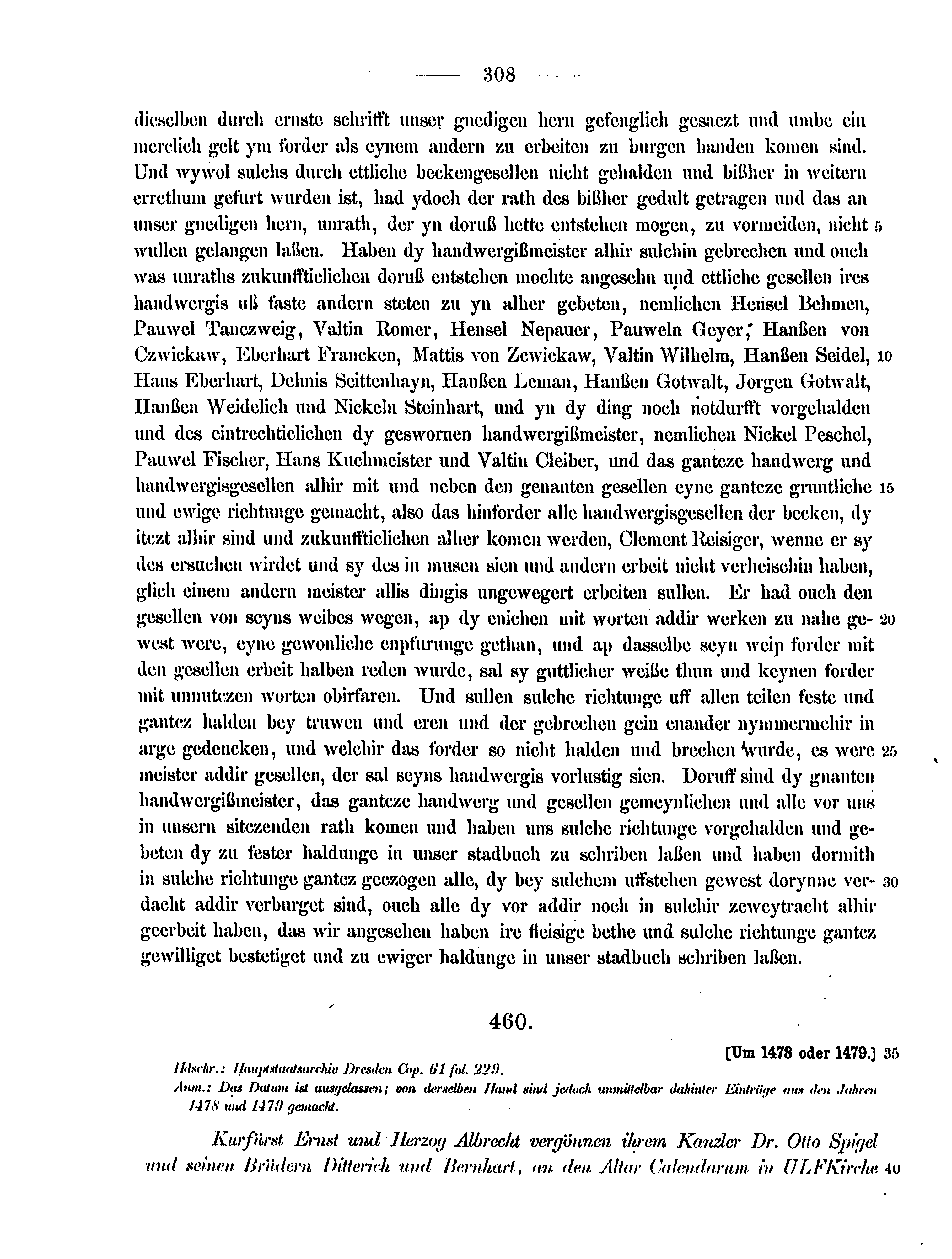 Historische Urkunde Seite 308 aus Band cds2_12
