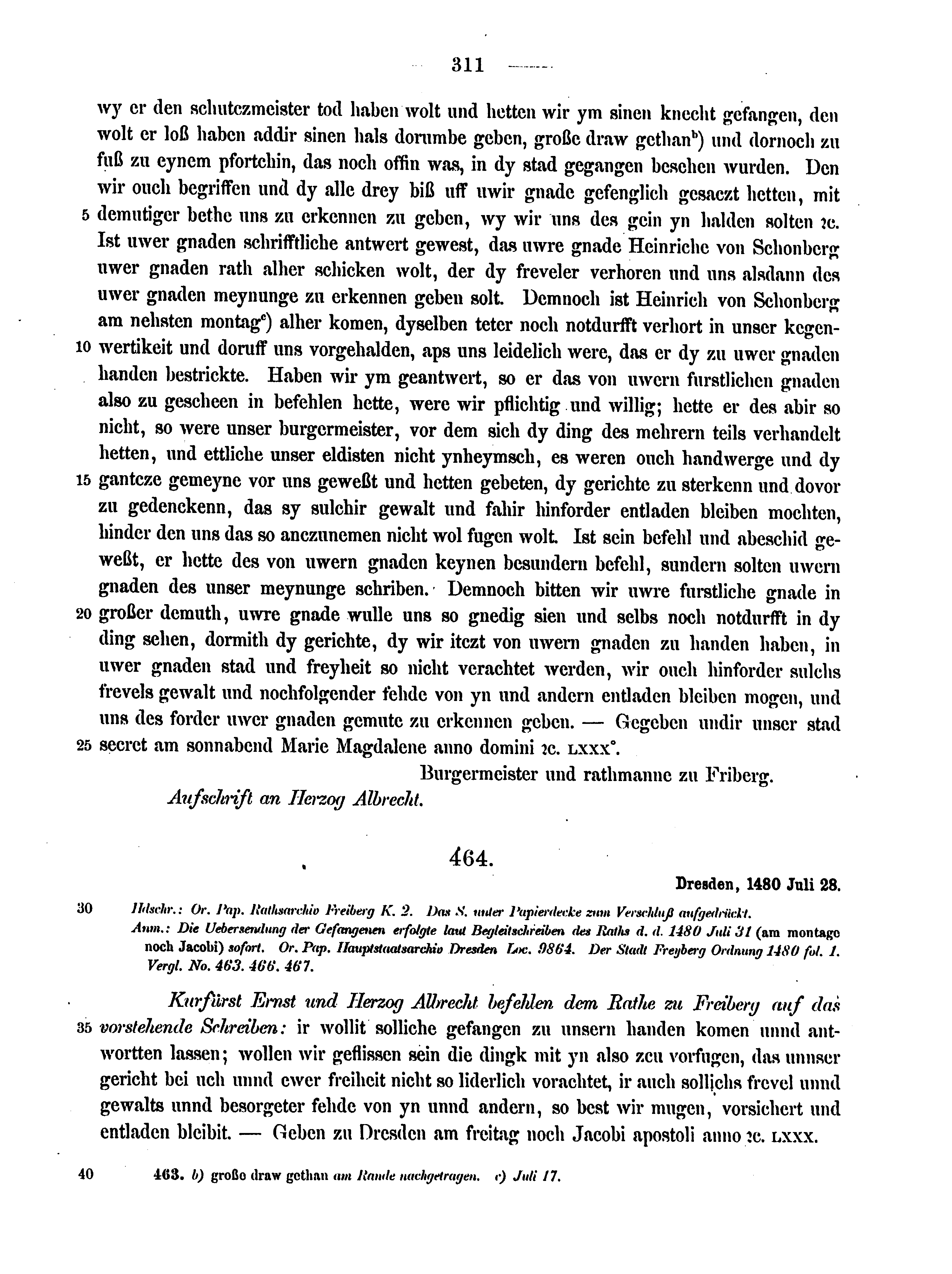 Historische Urkunde Seite 311 aus Band cds2_12