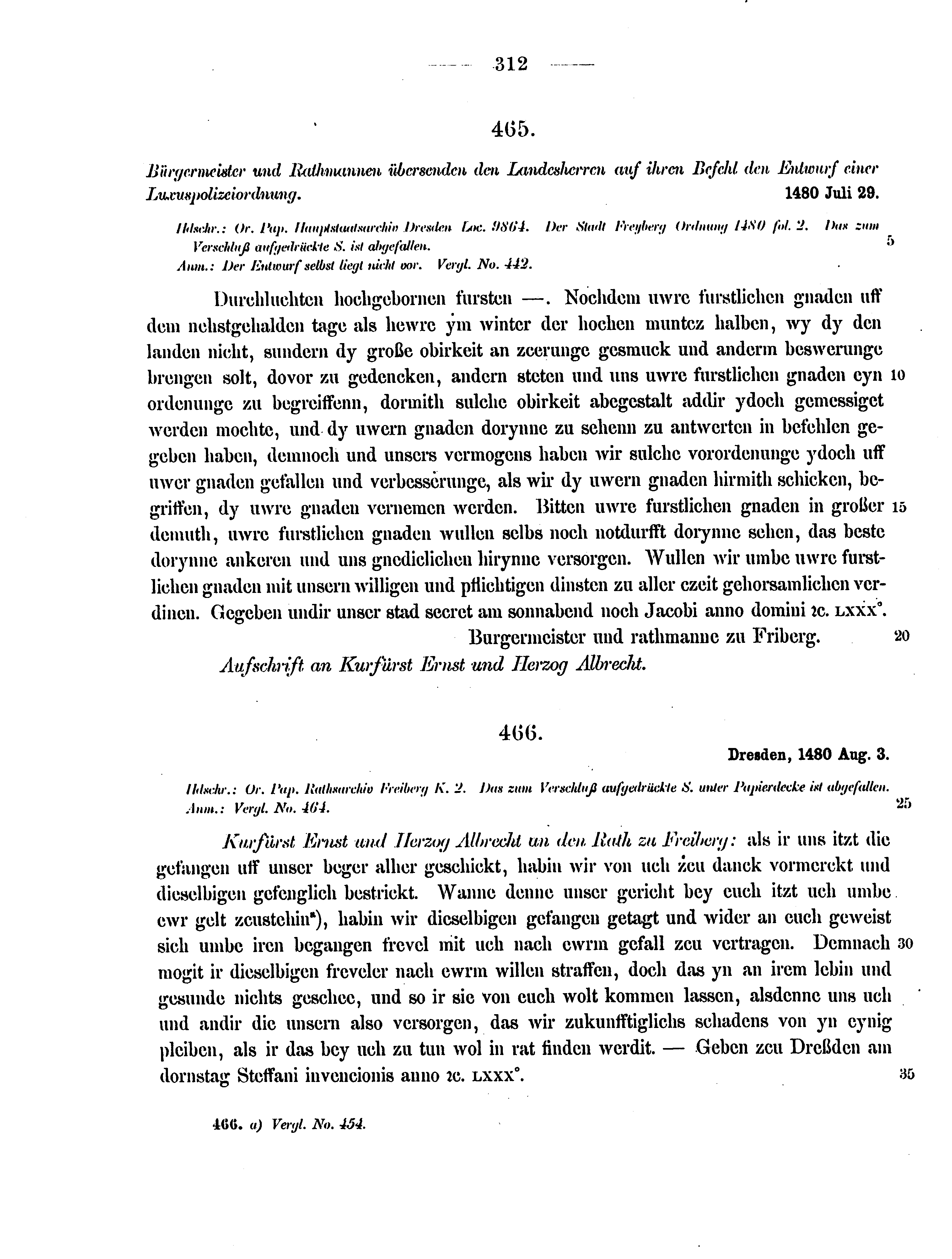 Historische Urkunde Seite 312 aus Band cds2_12