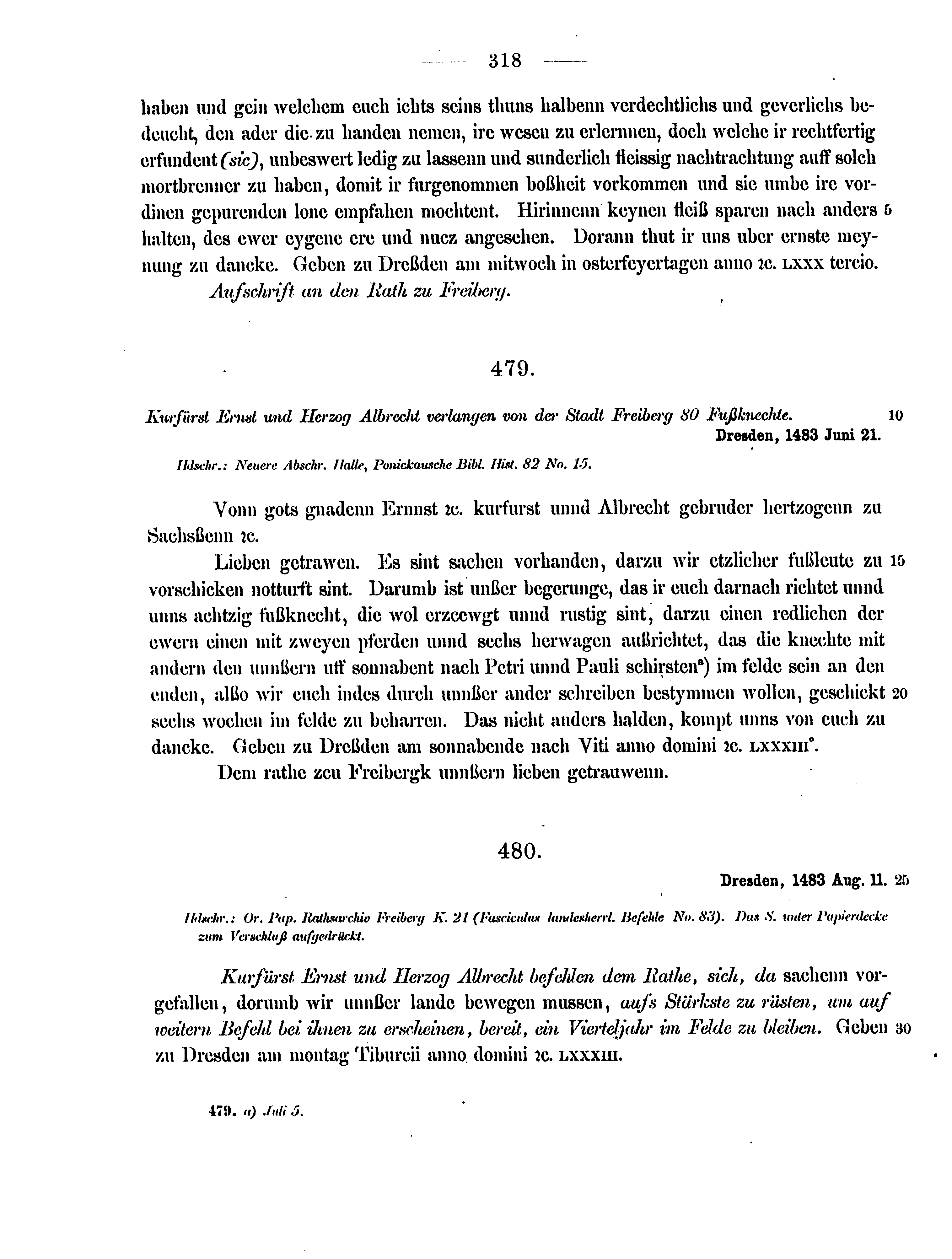 Historische Urkunde Seite 318 aus Band cds2_12