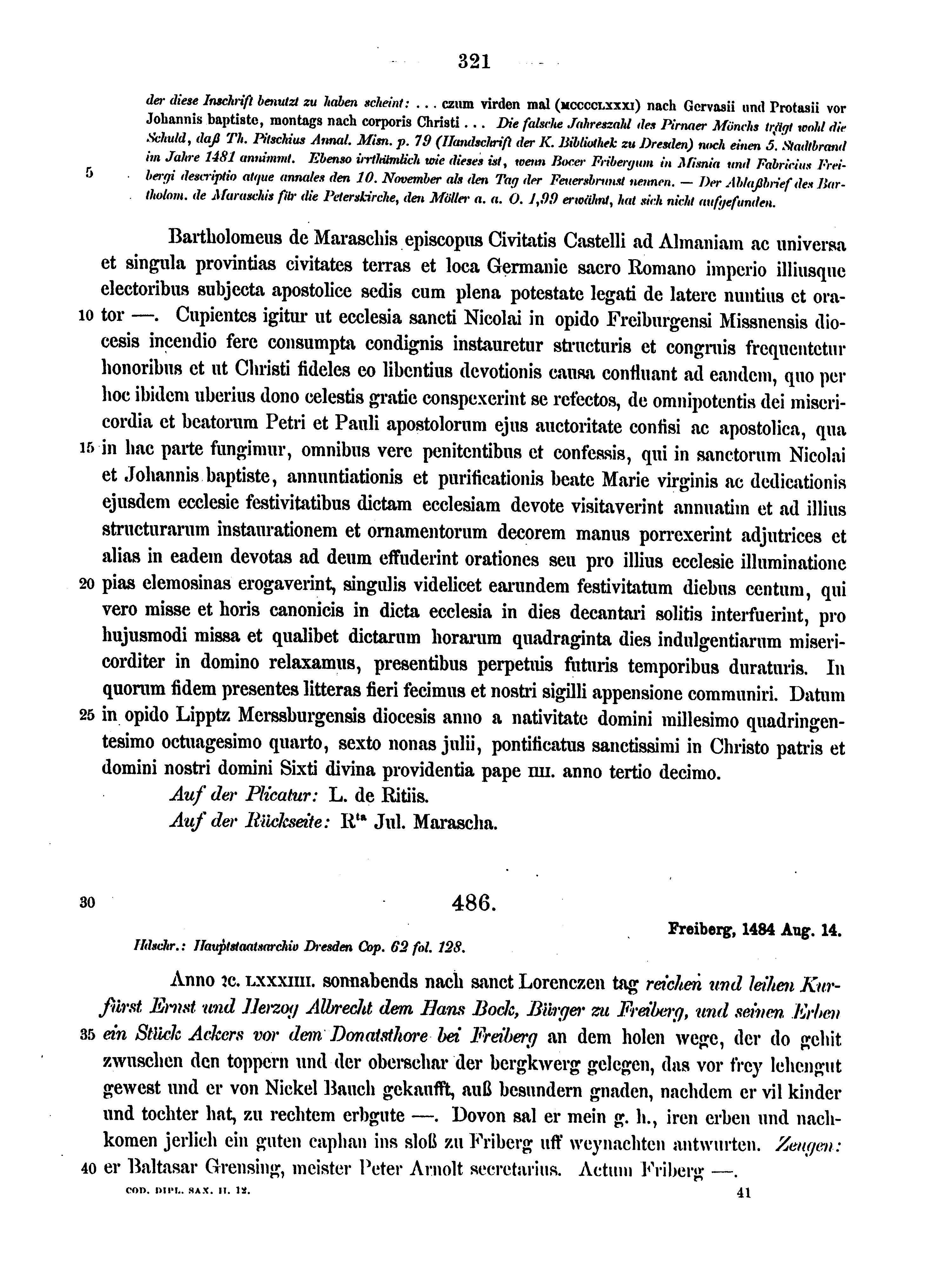 Historische Urkunde Seite 321 aus Band cds2_12