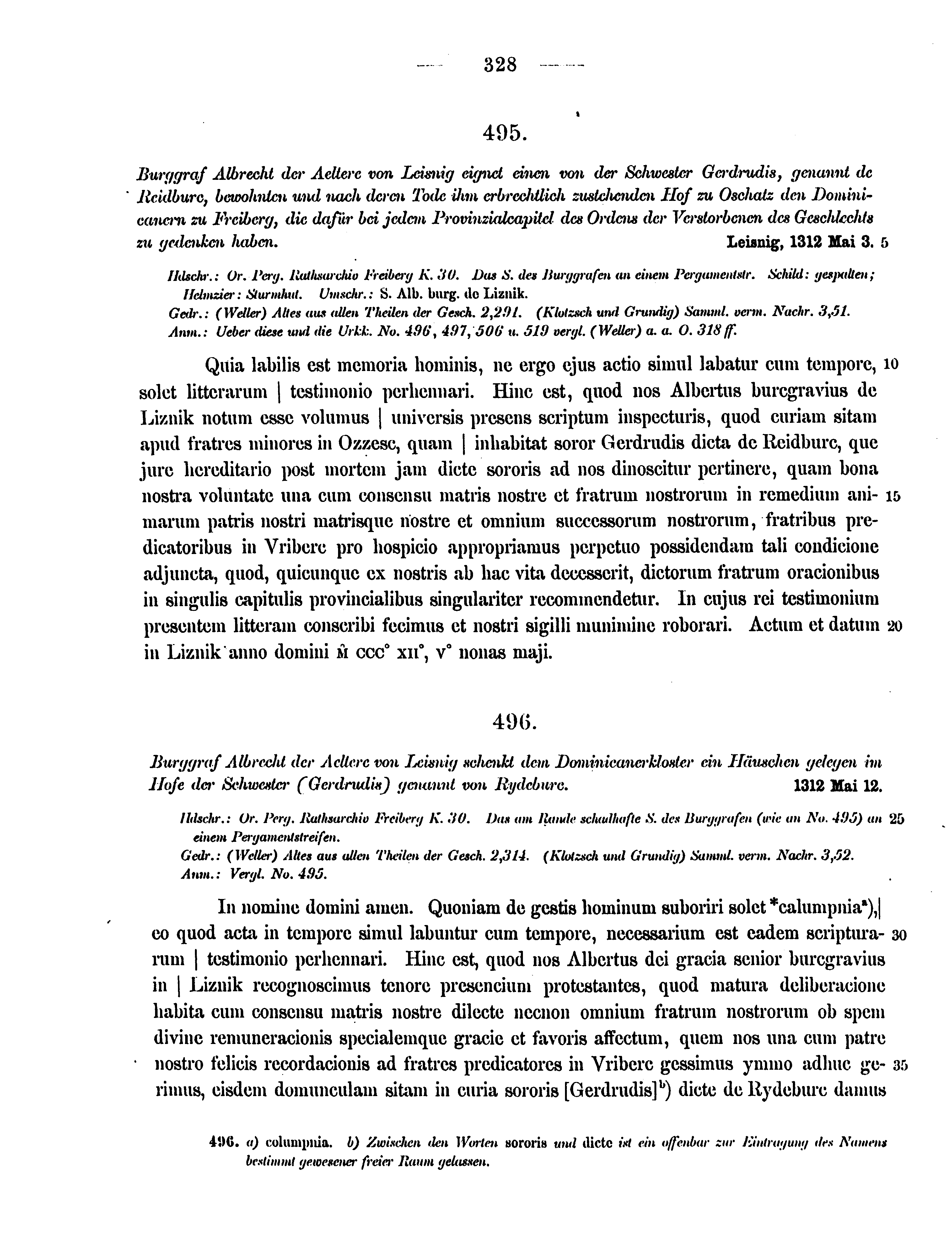 Historische Urkunde Seite 328 aus Band cds2_12