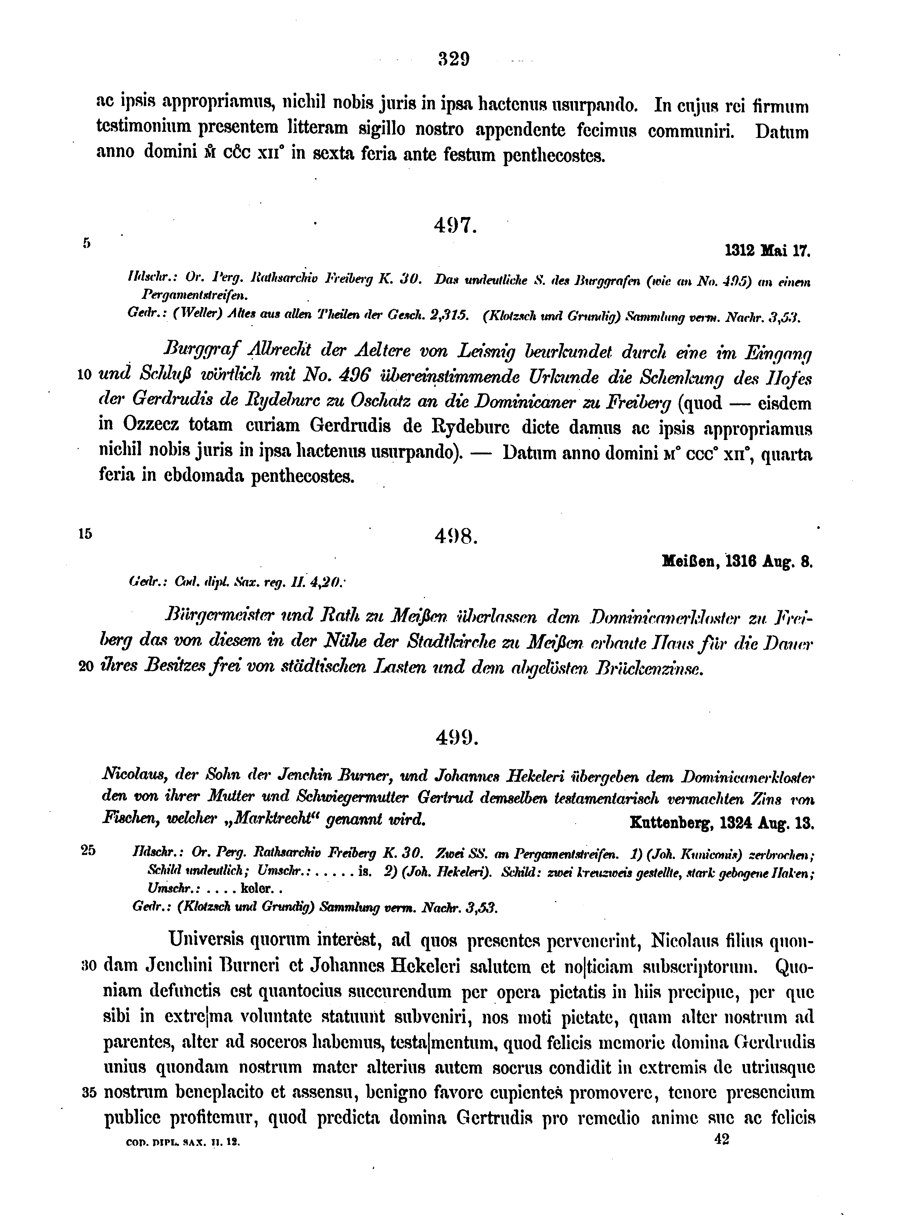 Historische Urkunde Seite 329 aus Band cds2_12