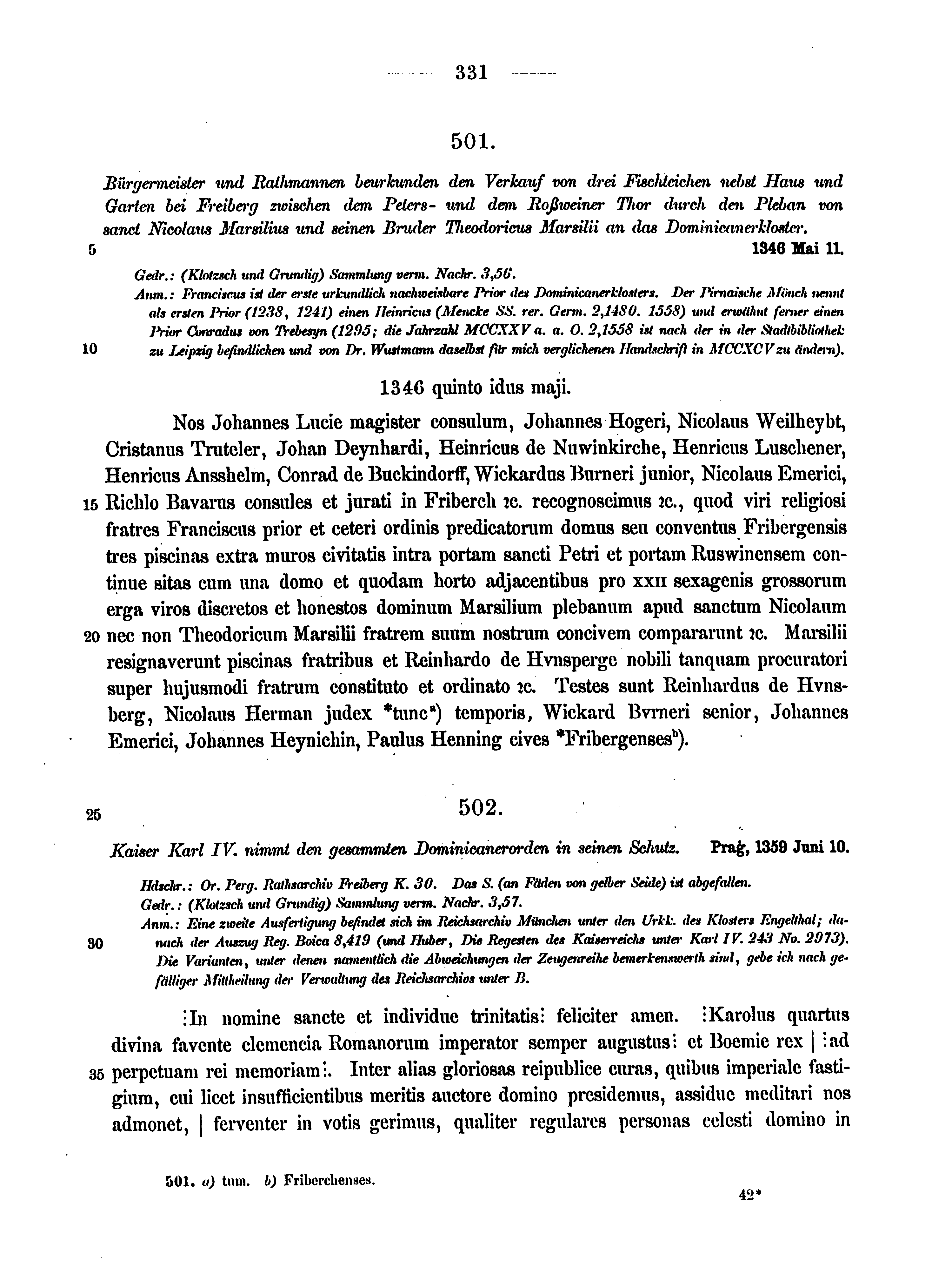 Historische Urkunde Seite 331 aus Band cds2_12