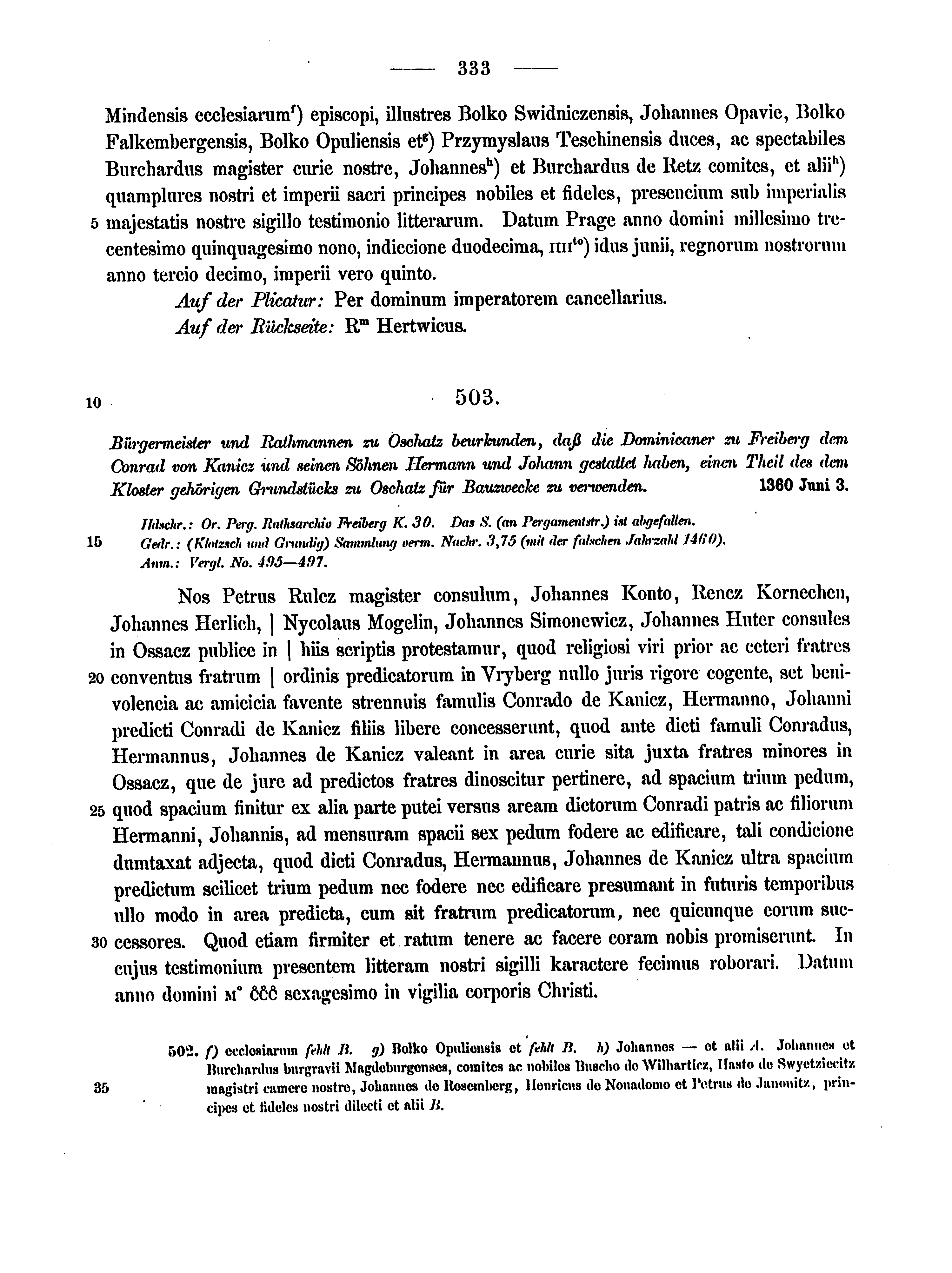 Historische Urkunde Seite 333 aus Band cds2_12