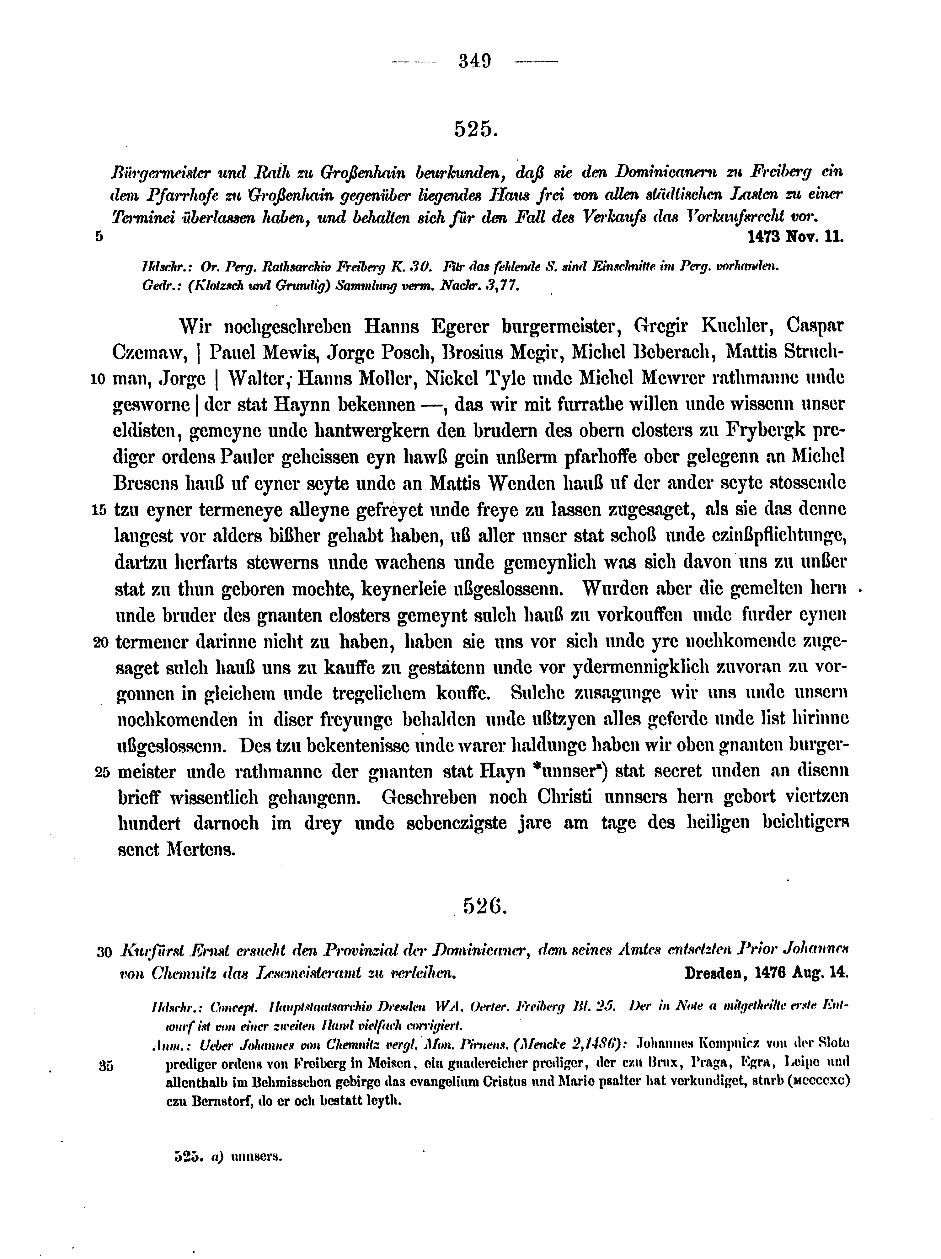 Historische Urkunde Seite 349 aus Band cds2_12