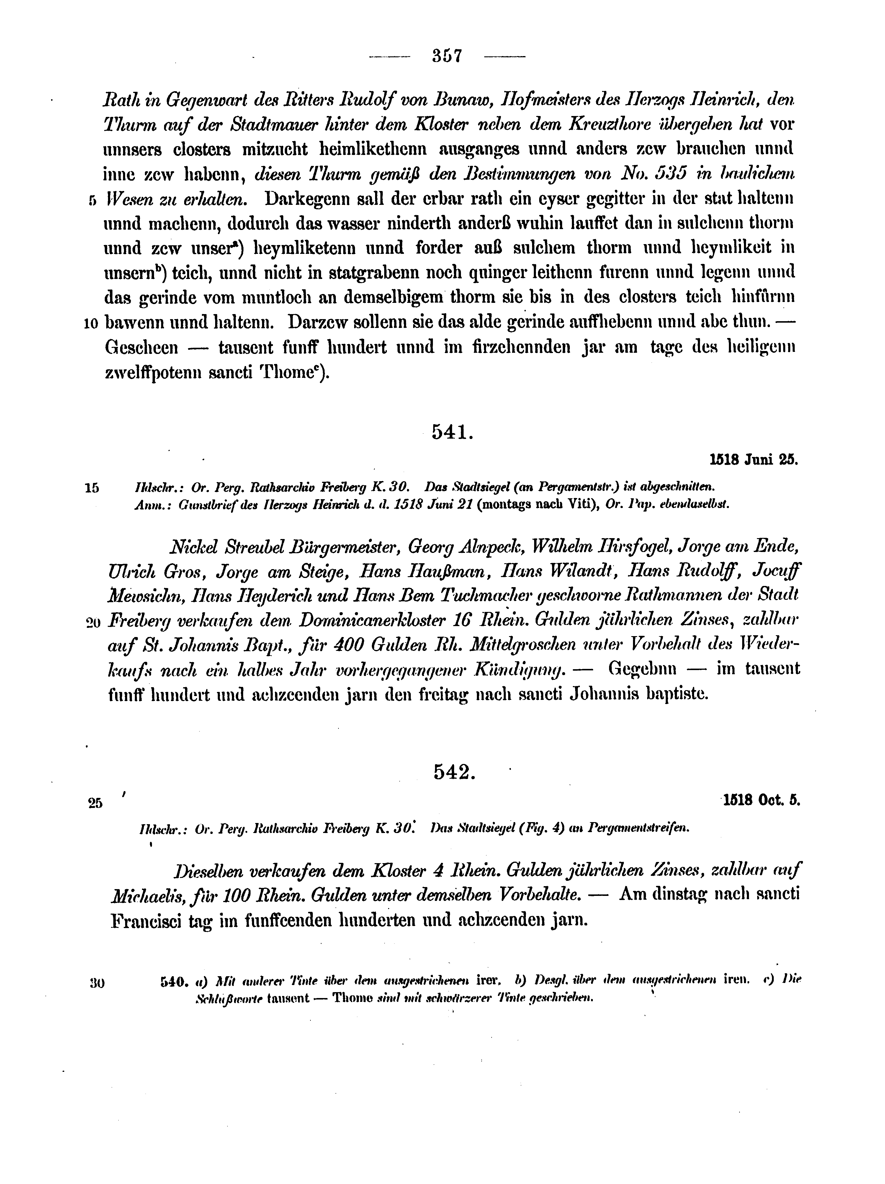 Historische Urkunde Seite 357 aus Band cds2_12