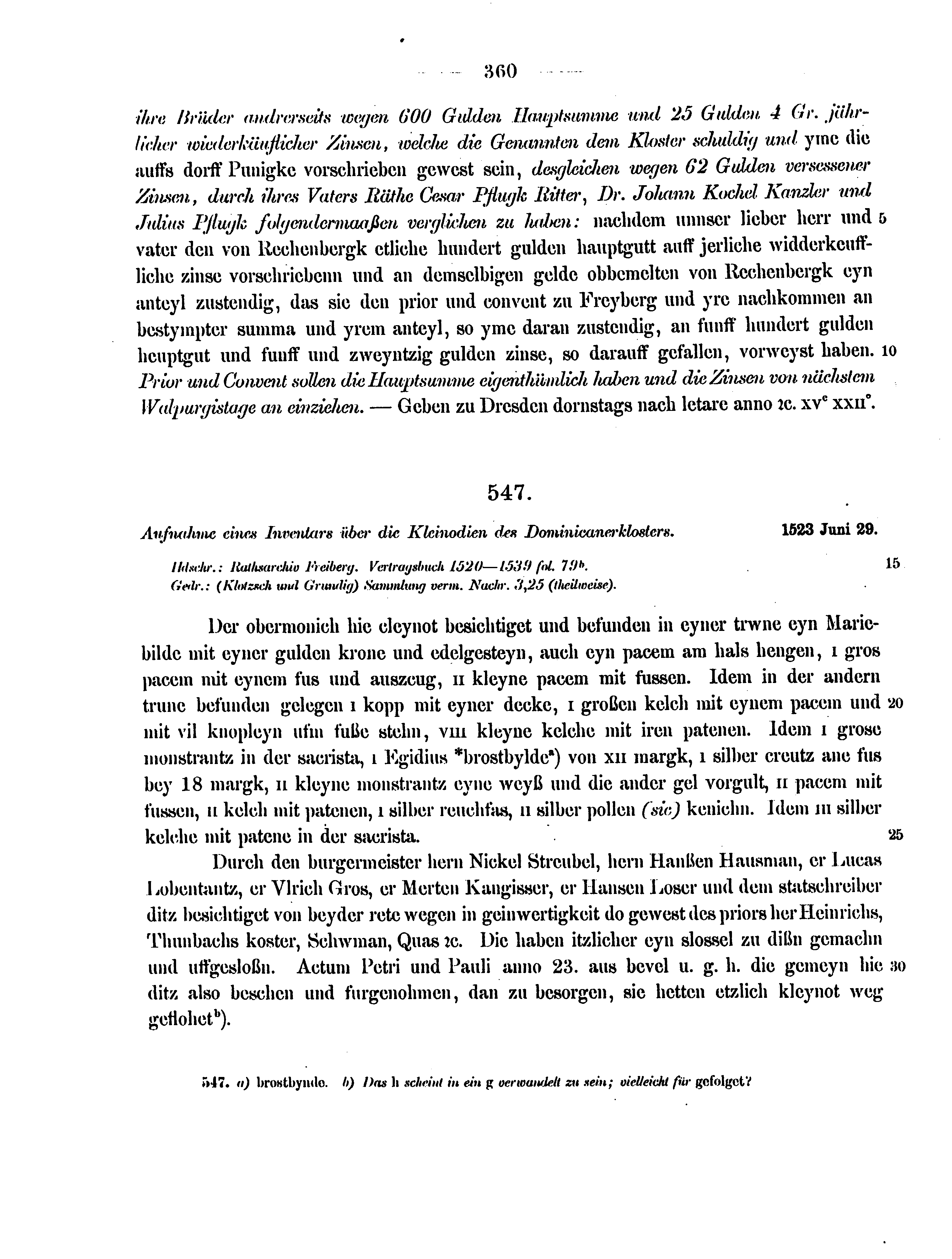 Historische Urkunde Seite 360 aus Band cds2_12