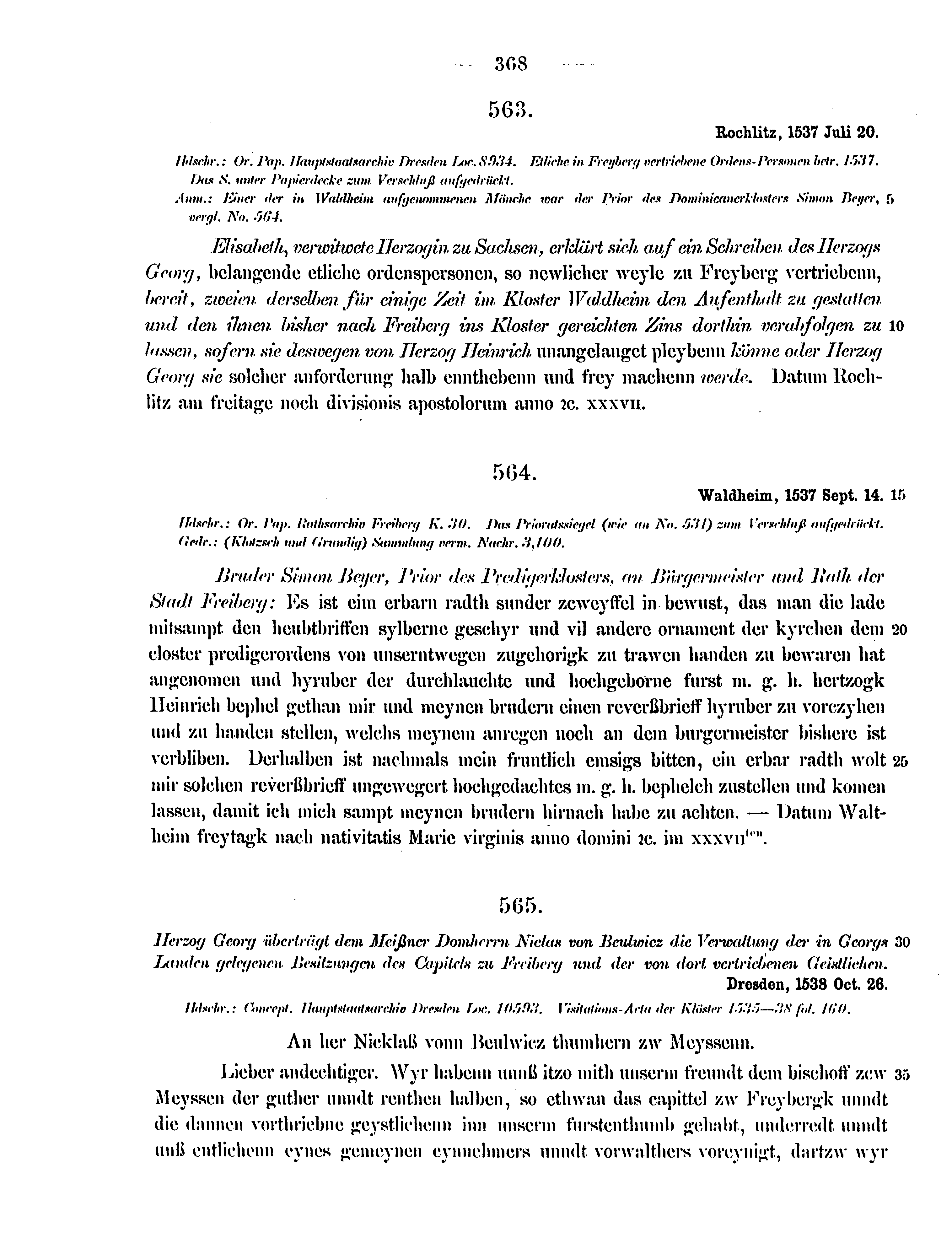 Historische Urkunde Seite 368 aus Band cds2_12