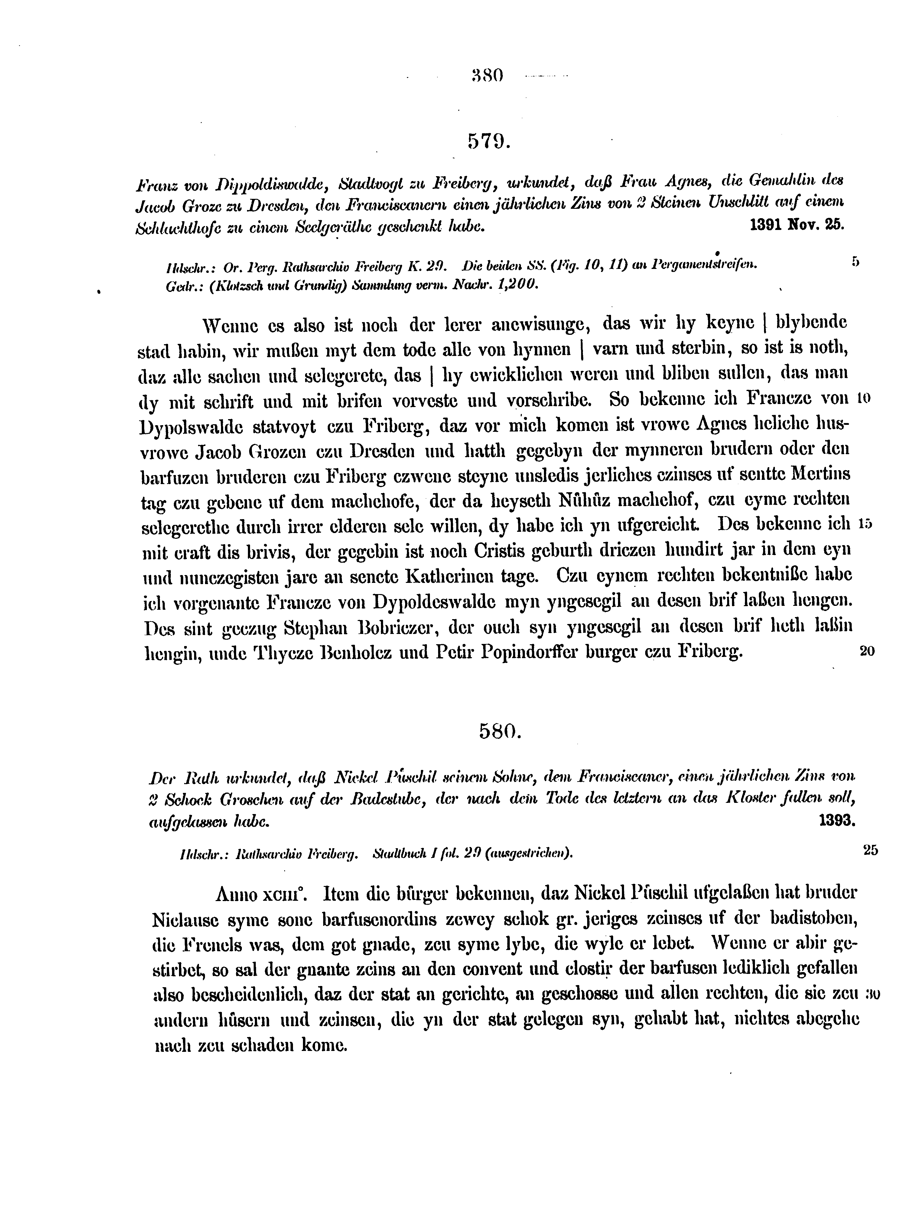 Historische Urkunde Seite 380 aus Band cds2_12