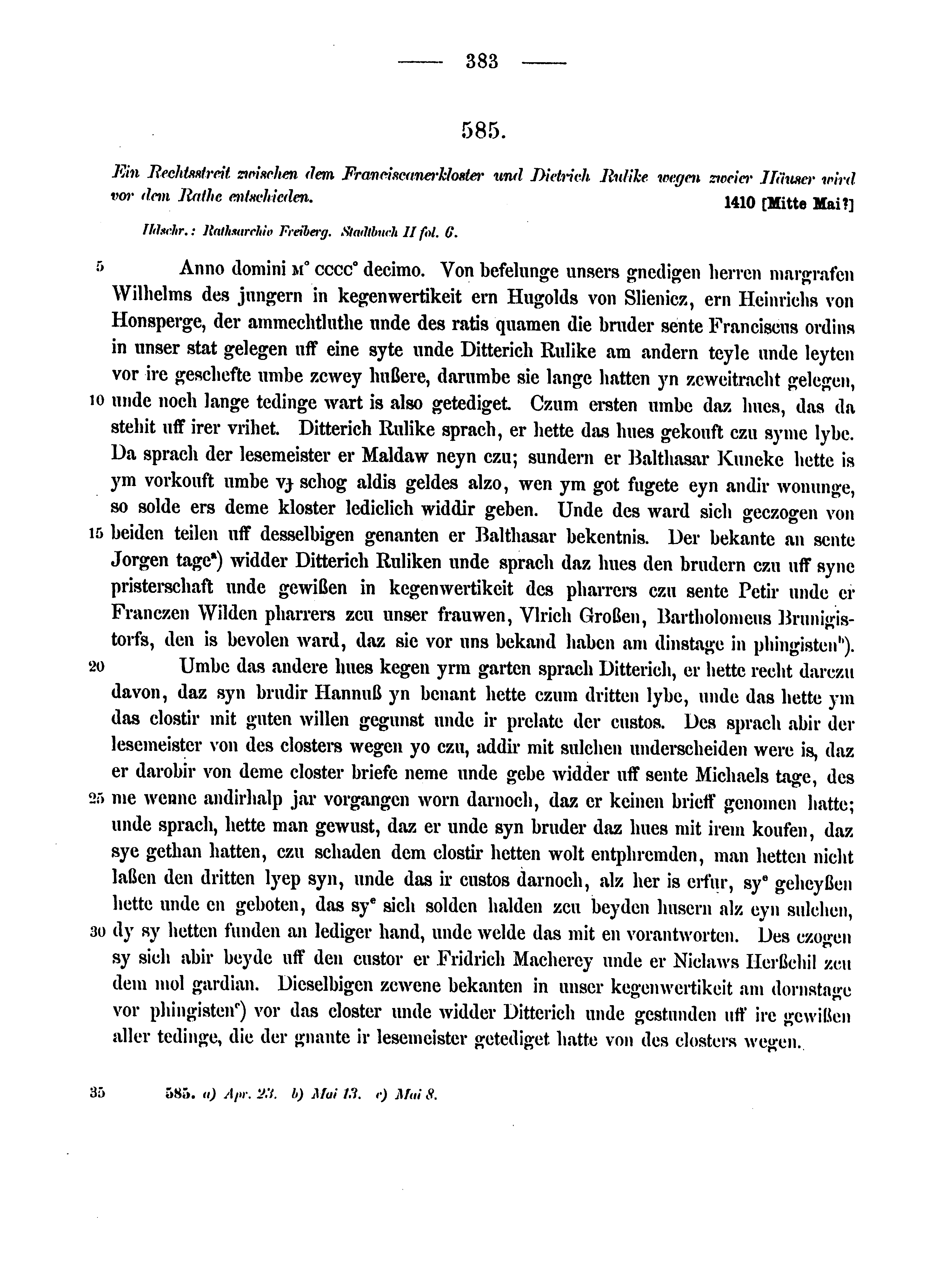 Historische Urkunde Seite 383 aus Band cds2_12