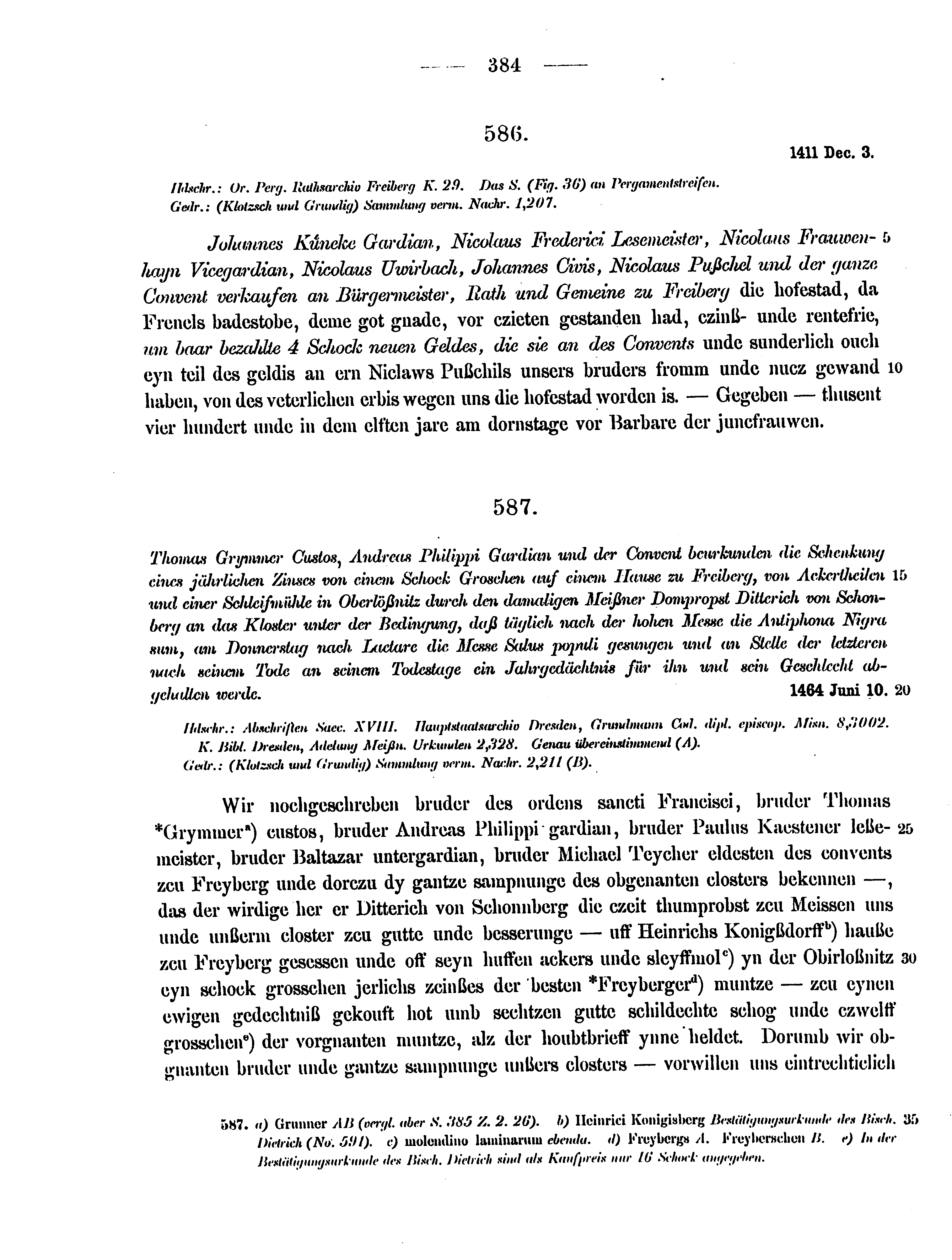 Historische Urkunde Seite 384 aus Band cds2_12