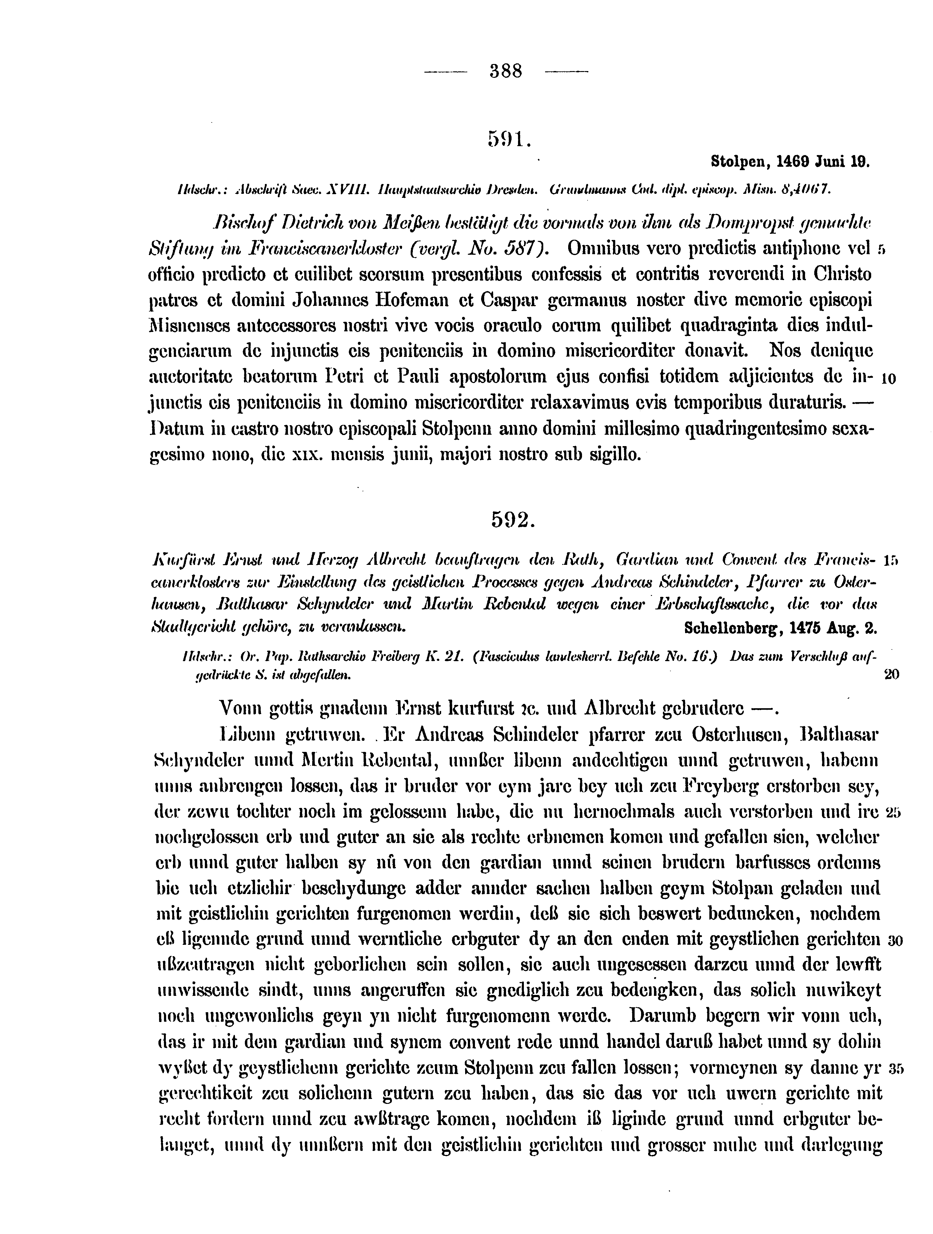 Historische Urkunde Seite 388 aus Band cds2_12