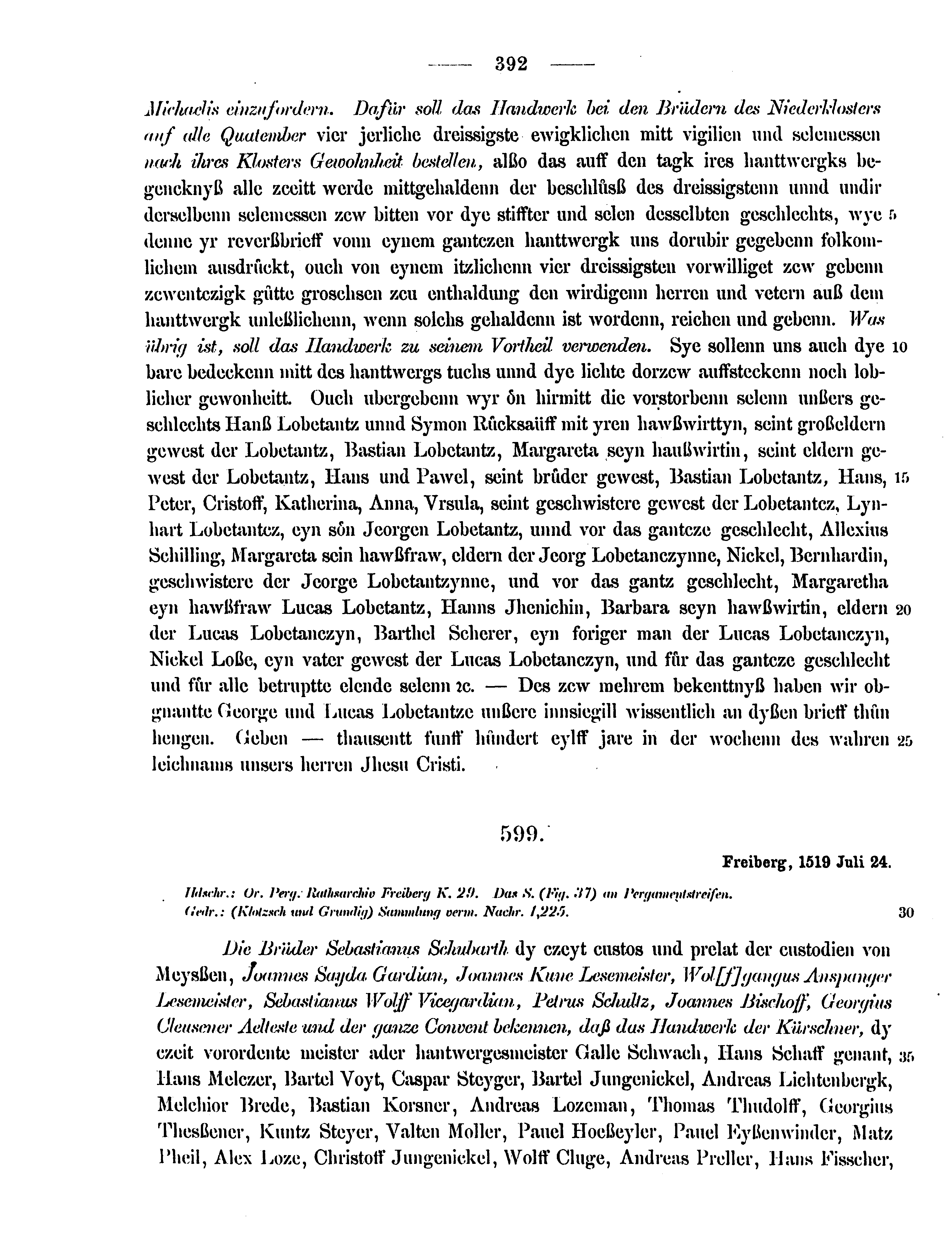 Historische Urkunde Seite 392 aus Band cds2_12