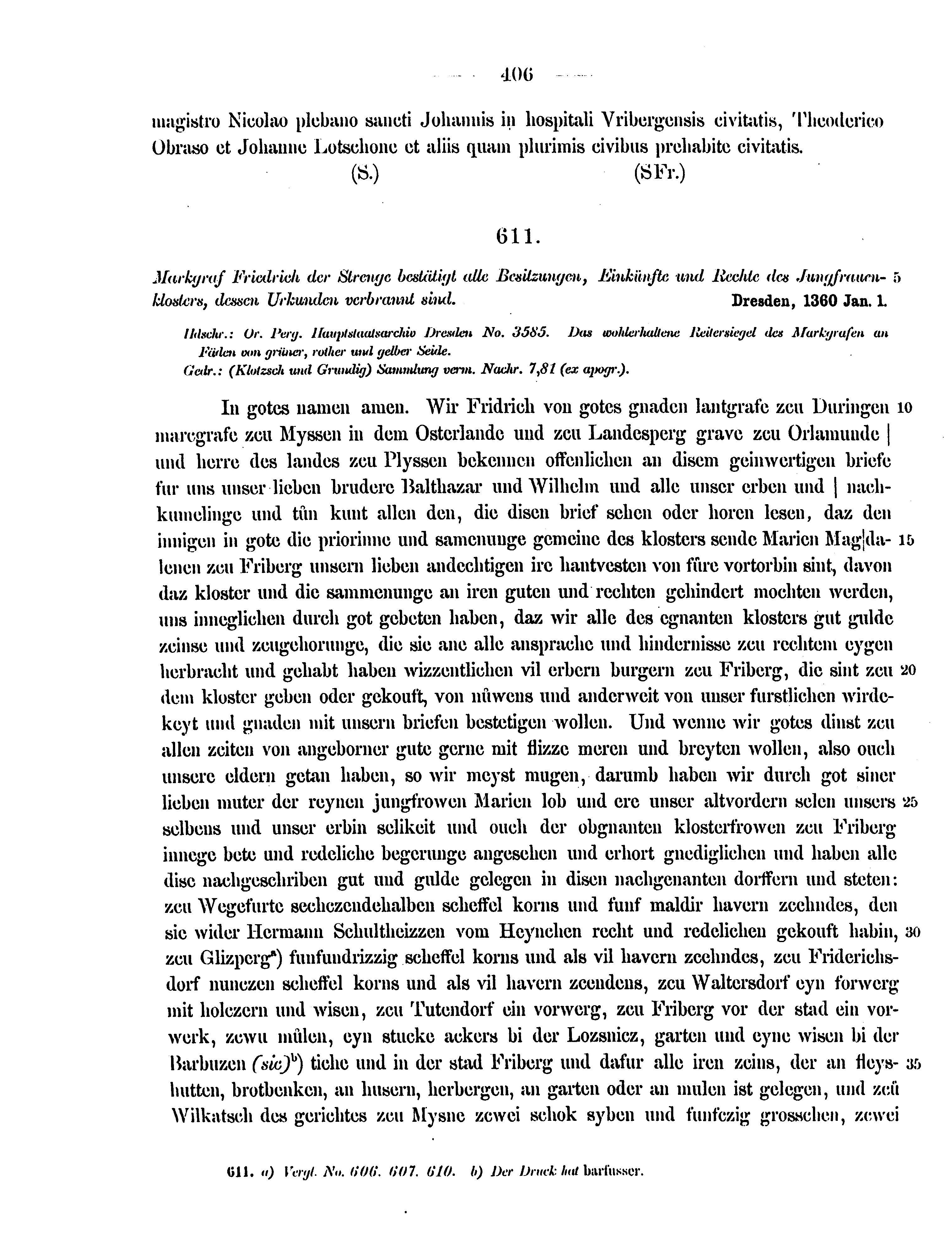 Historische Urkunde Seite 406 aus Band cds2_12